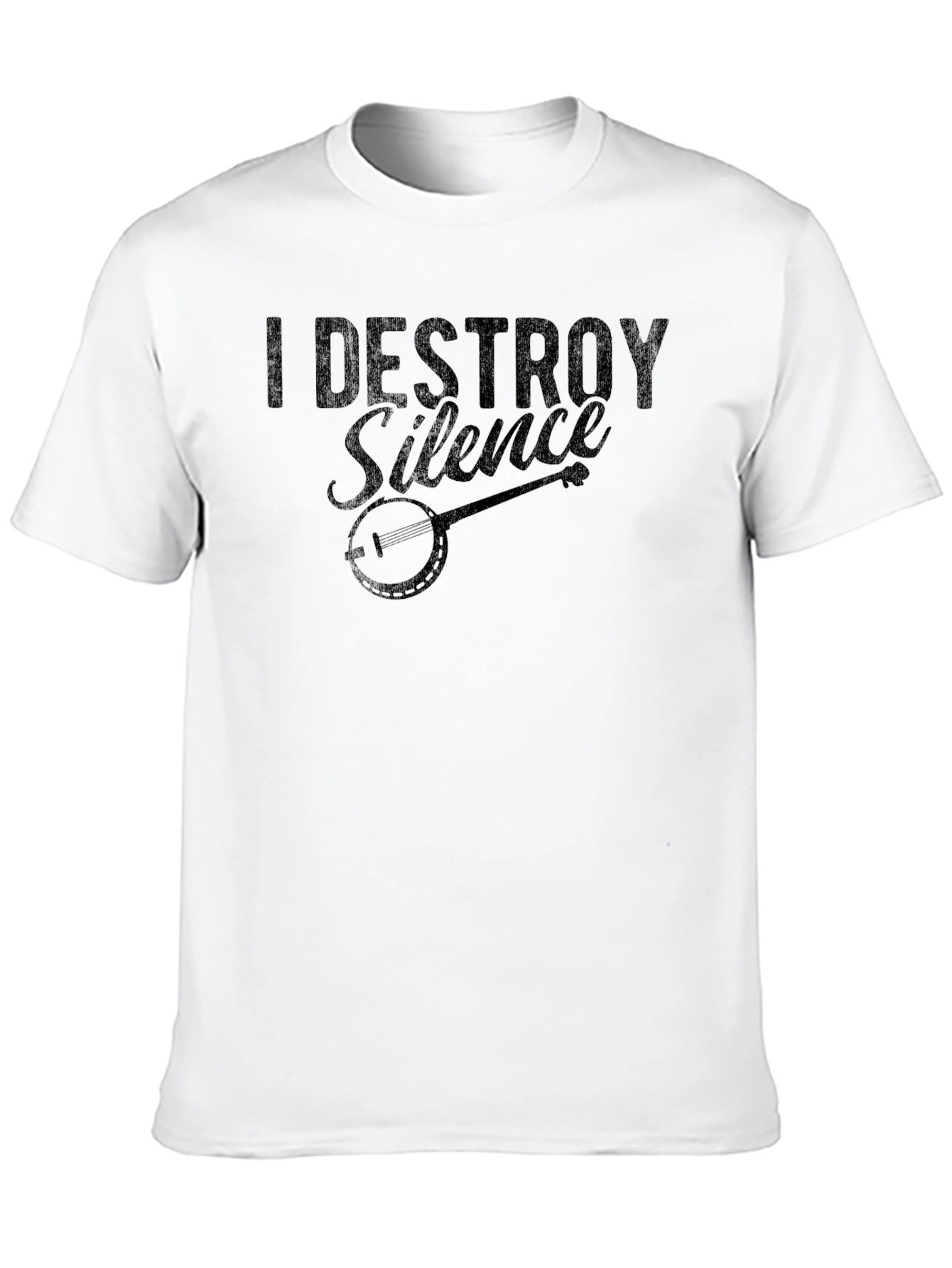 Black I Destroy Silence Banjo Graphic Tee - Black view 10