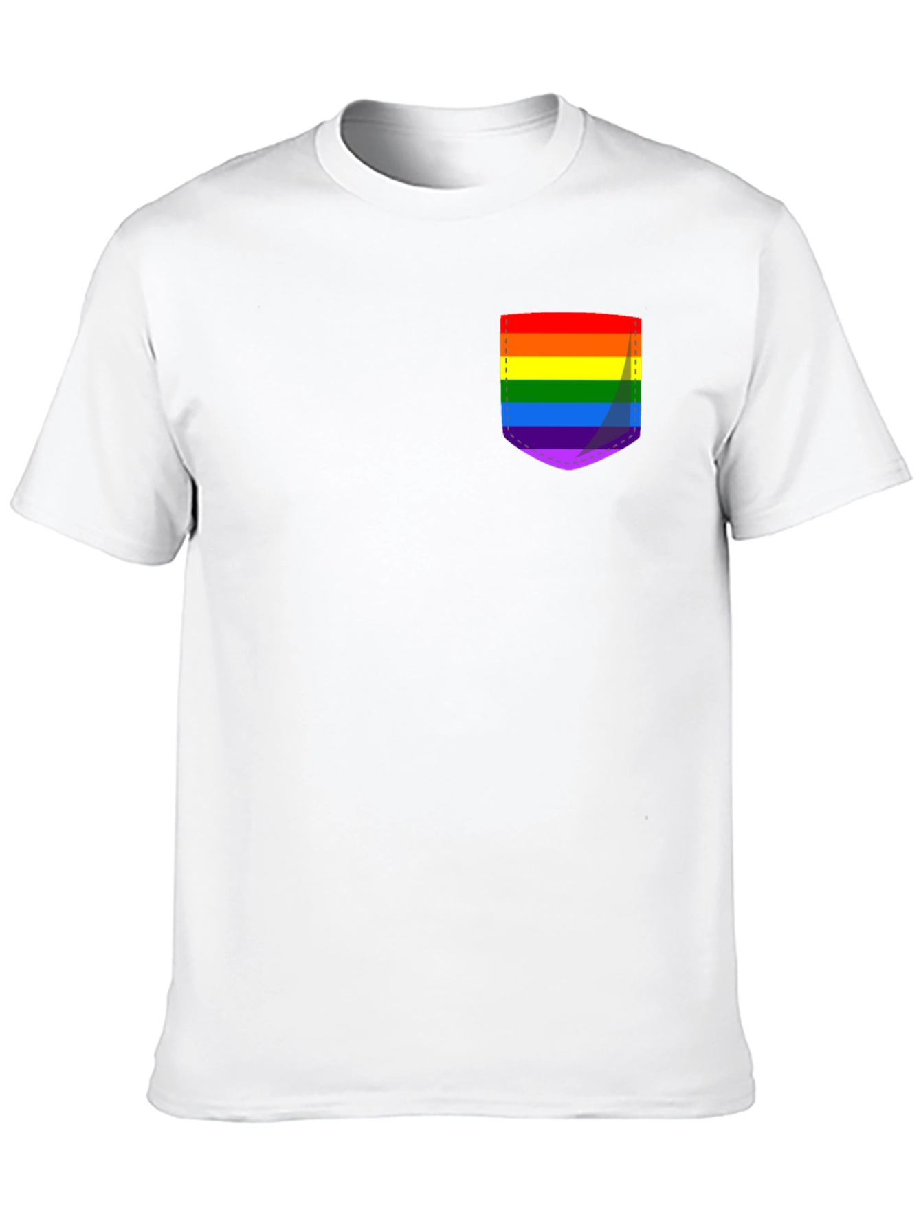 Black Pride Pocket Tee - Black Crew Neck Casual T-Shirt view 10