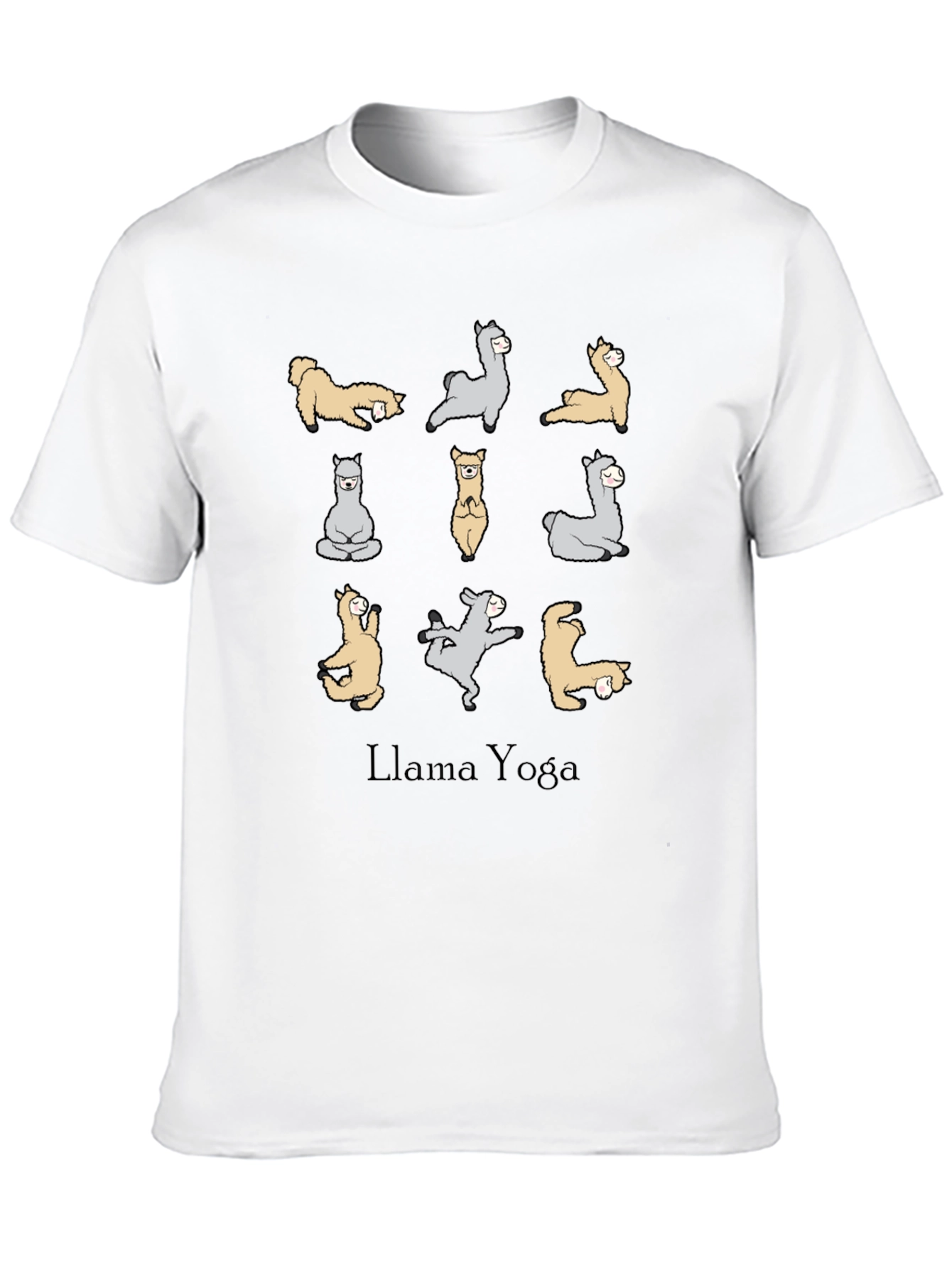 Black Llama Yoga Graphic Tee - Soft Cotton Blend view 10