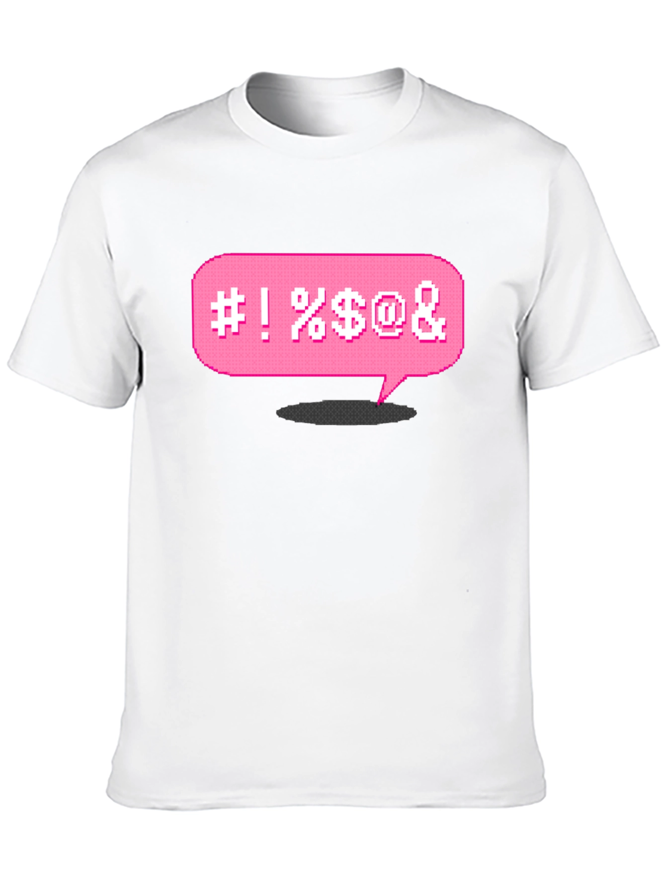 Black Pixel Profanity T-Shirt - Funny Graphic Tee view 10