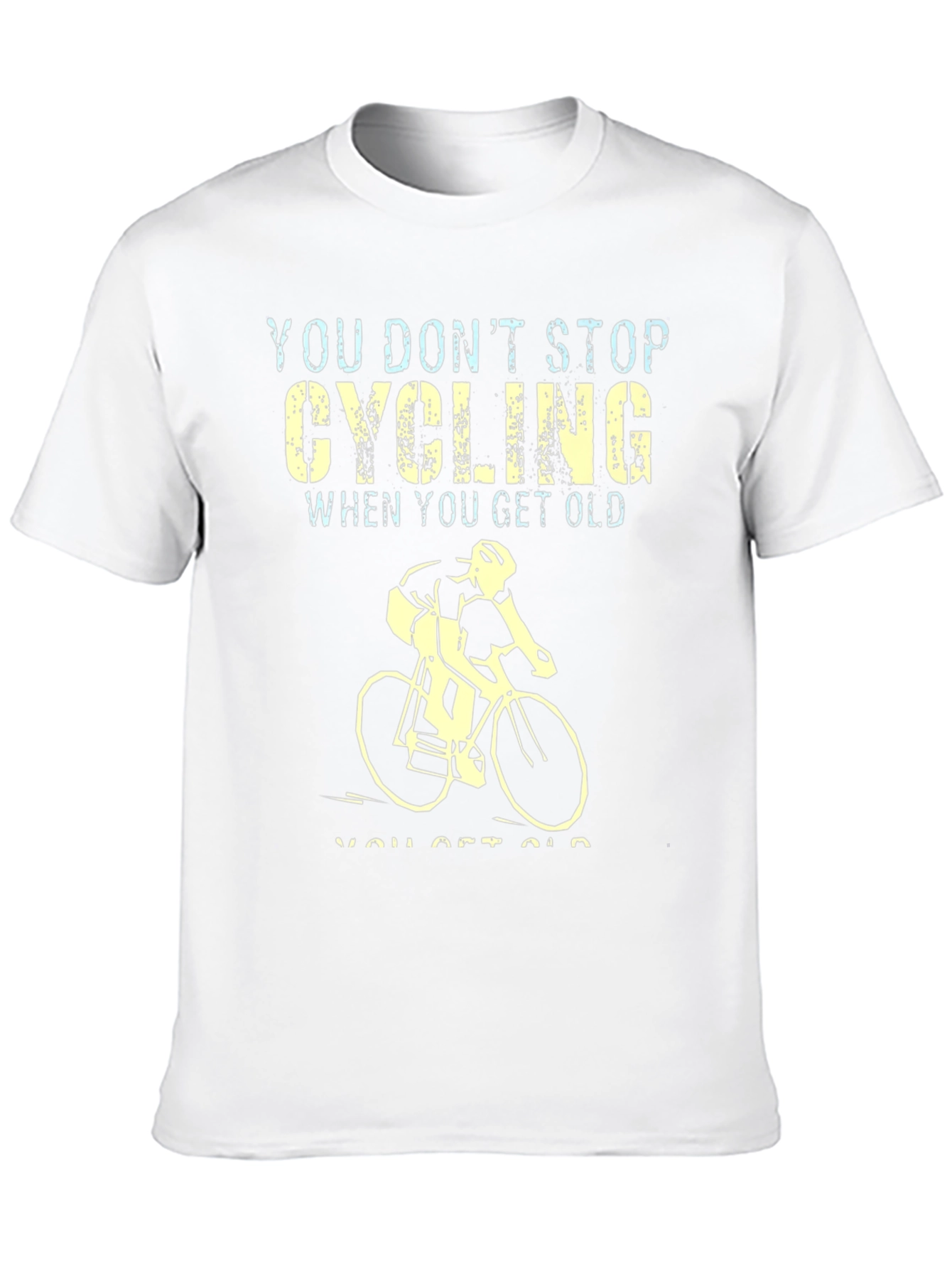 Black Cycling Never Gets Old Graphic Tee view 10