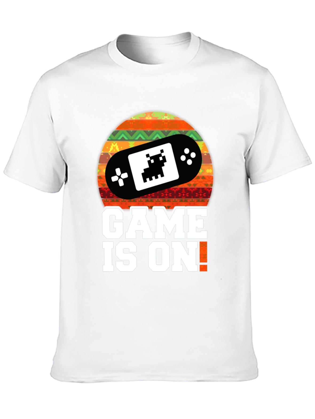 Black Game On! Retro Gamer T-Shirt - Black view 10