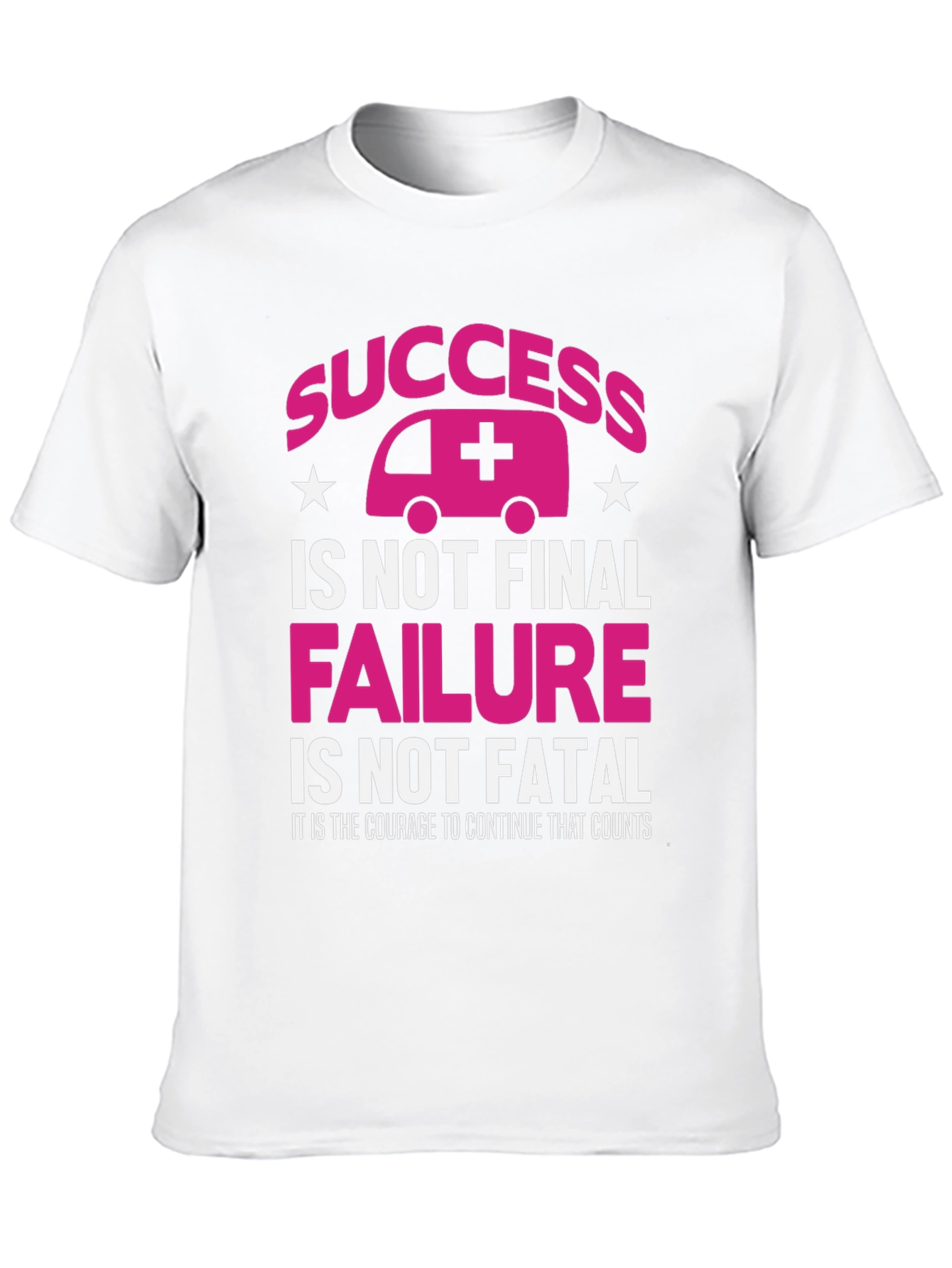 Black Success Ambulance Graphic Tee - Courage Counts T-Shirt view 10