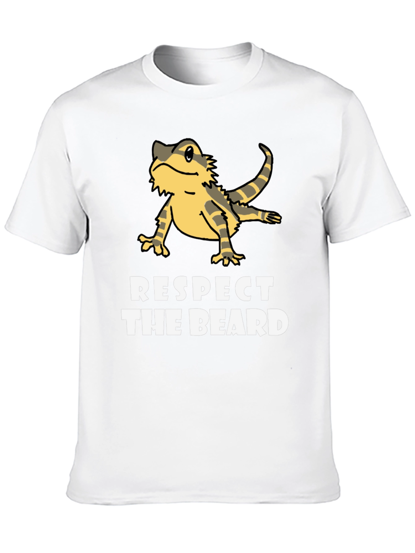 Black Respect The Beard Bearded Dragon T-Shirt view 10