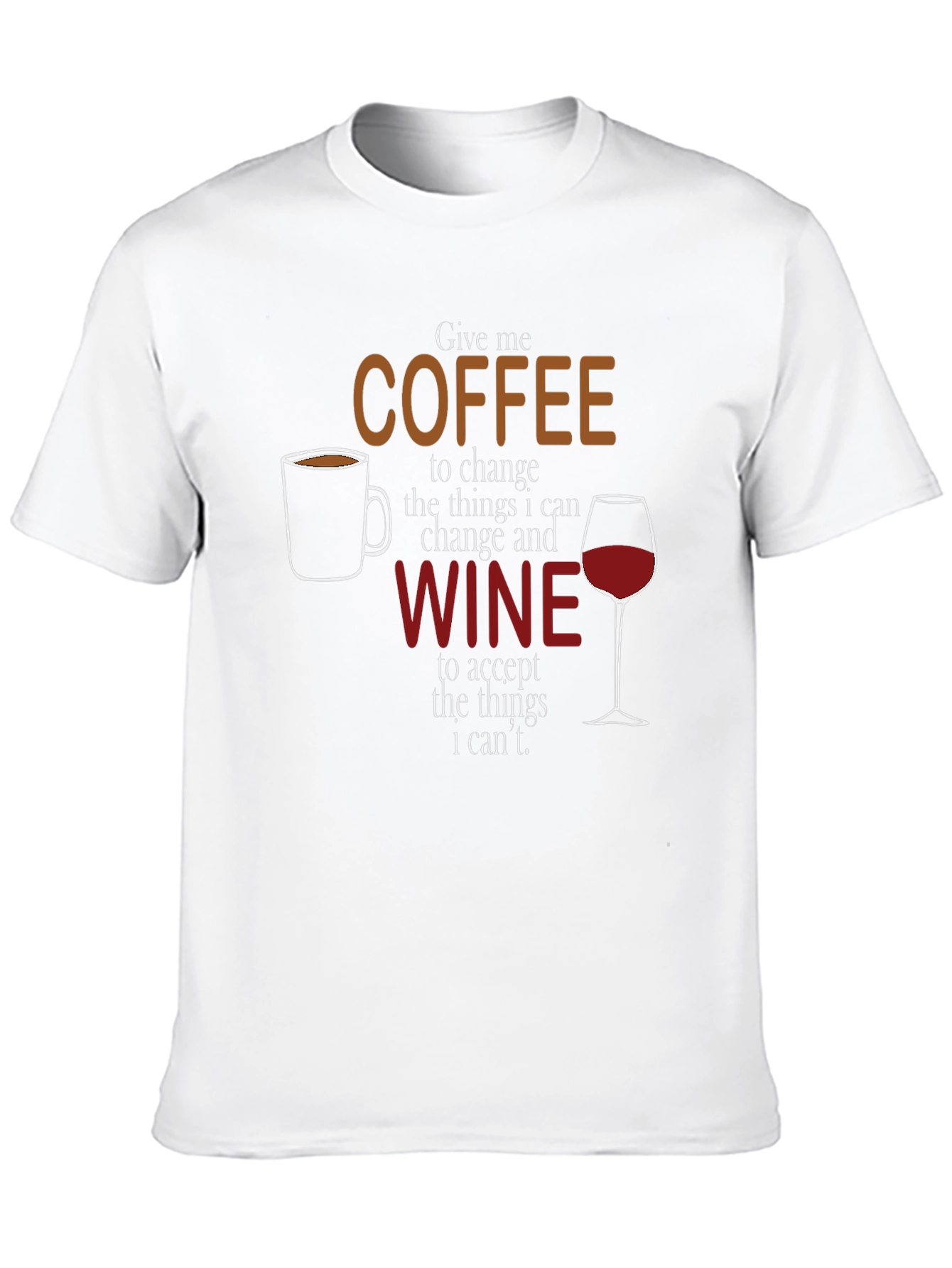 Black Coffee and Wine T-Shirt - Funny Slogan Tee view 10