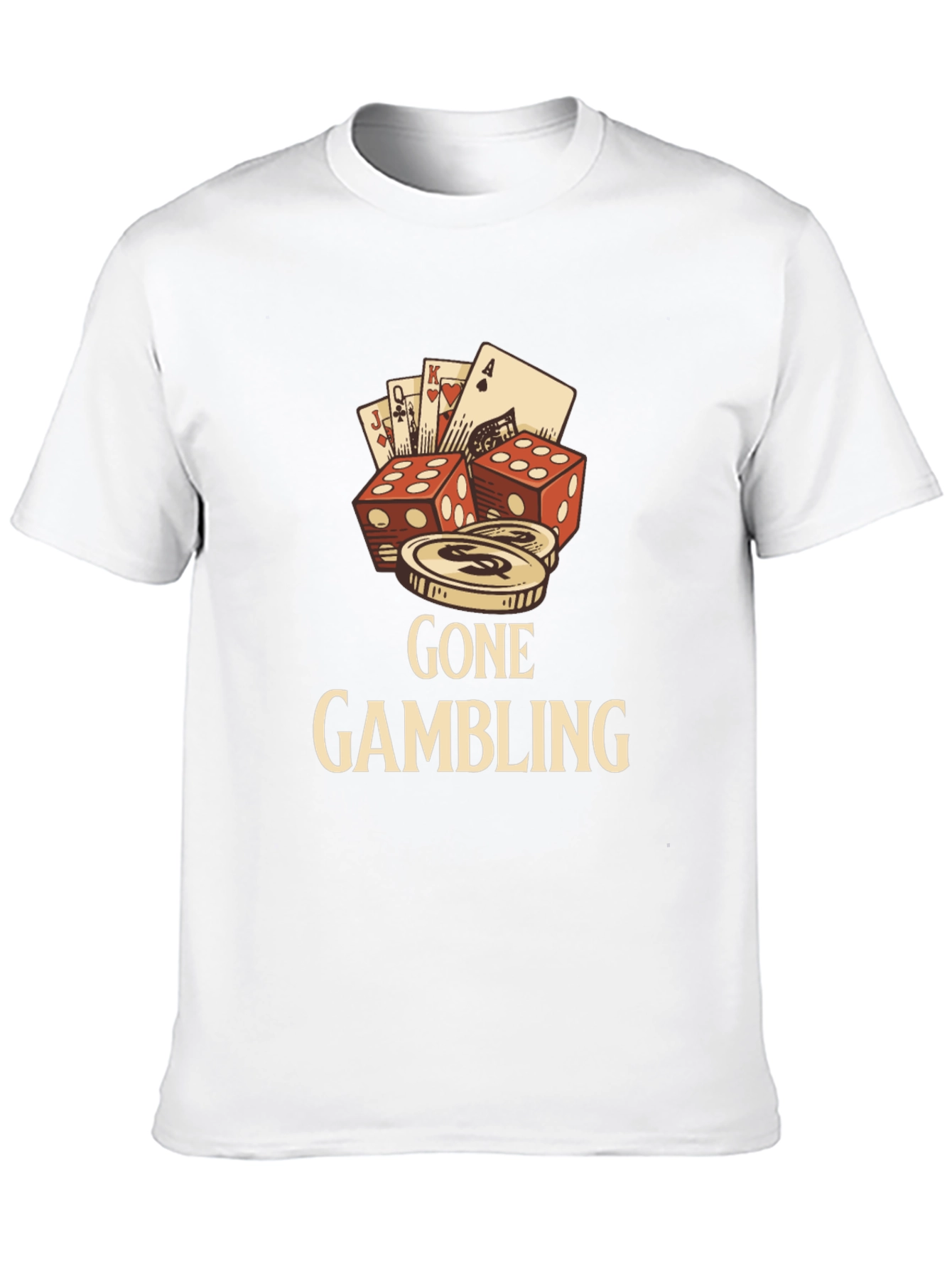 Black Gone Gambling Graphic Tee - Black view 10