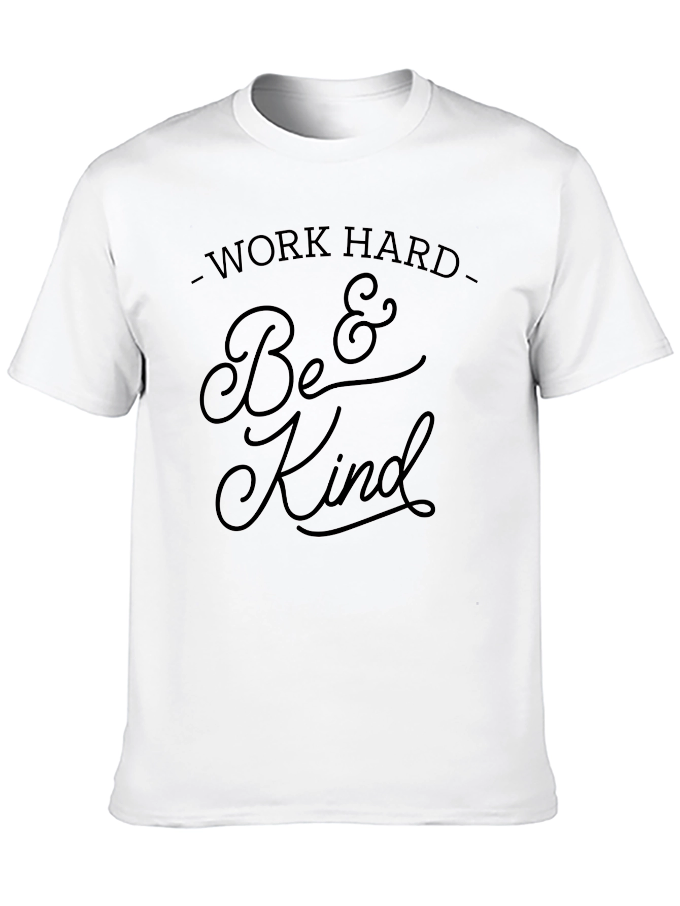 Black Work Hard & Be Kind Graphic Tee - Soft Cotton Blend view 10