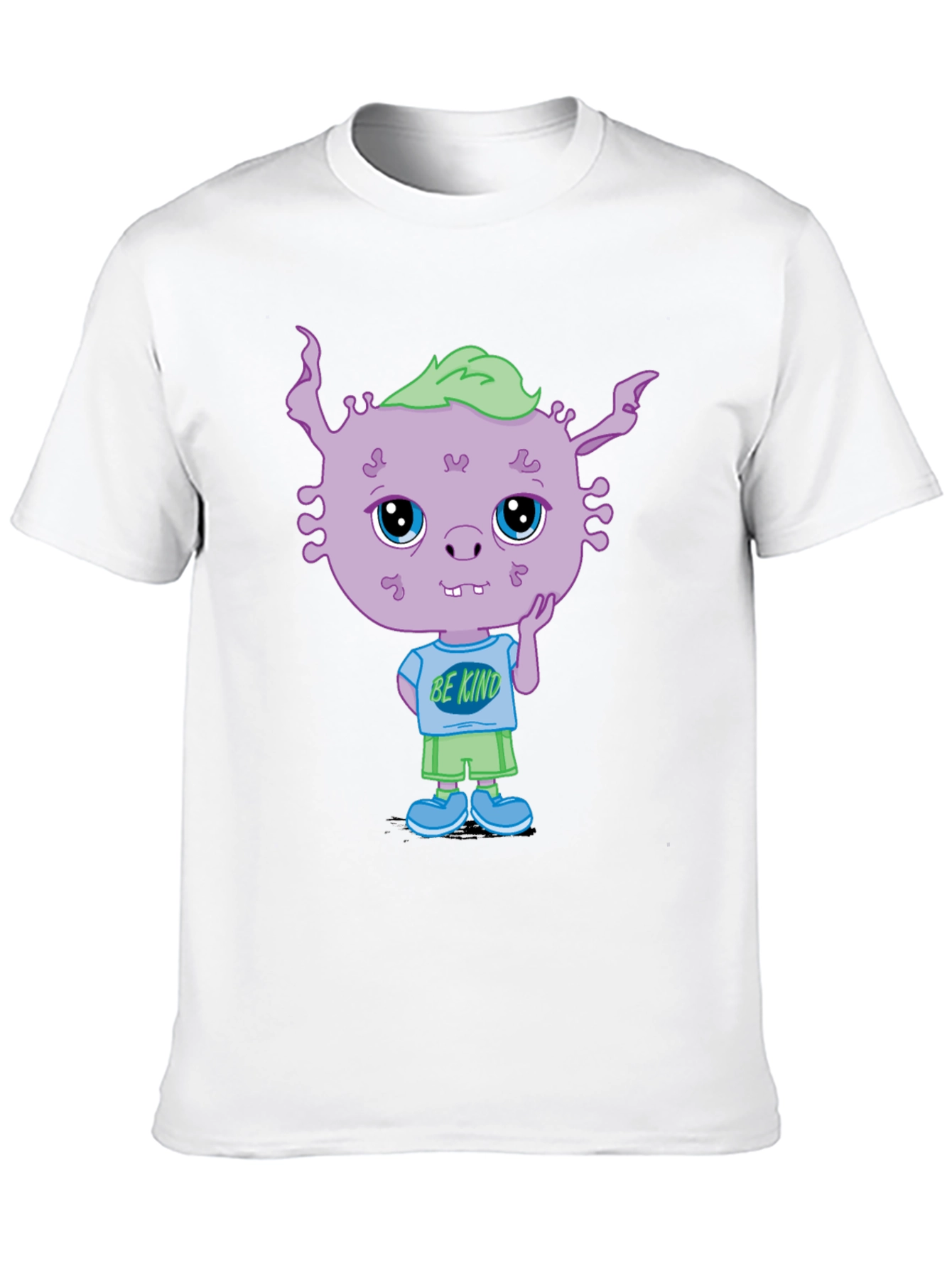 Black Be Kind Cartoon Graphic Tee view 10