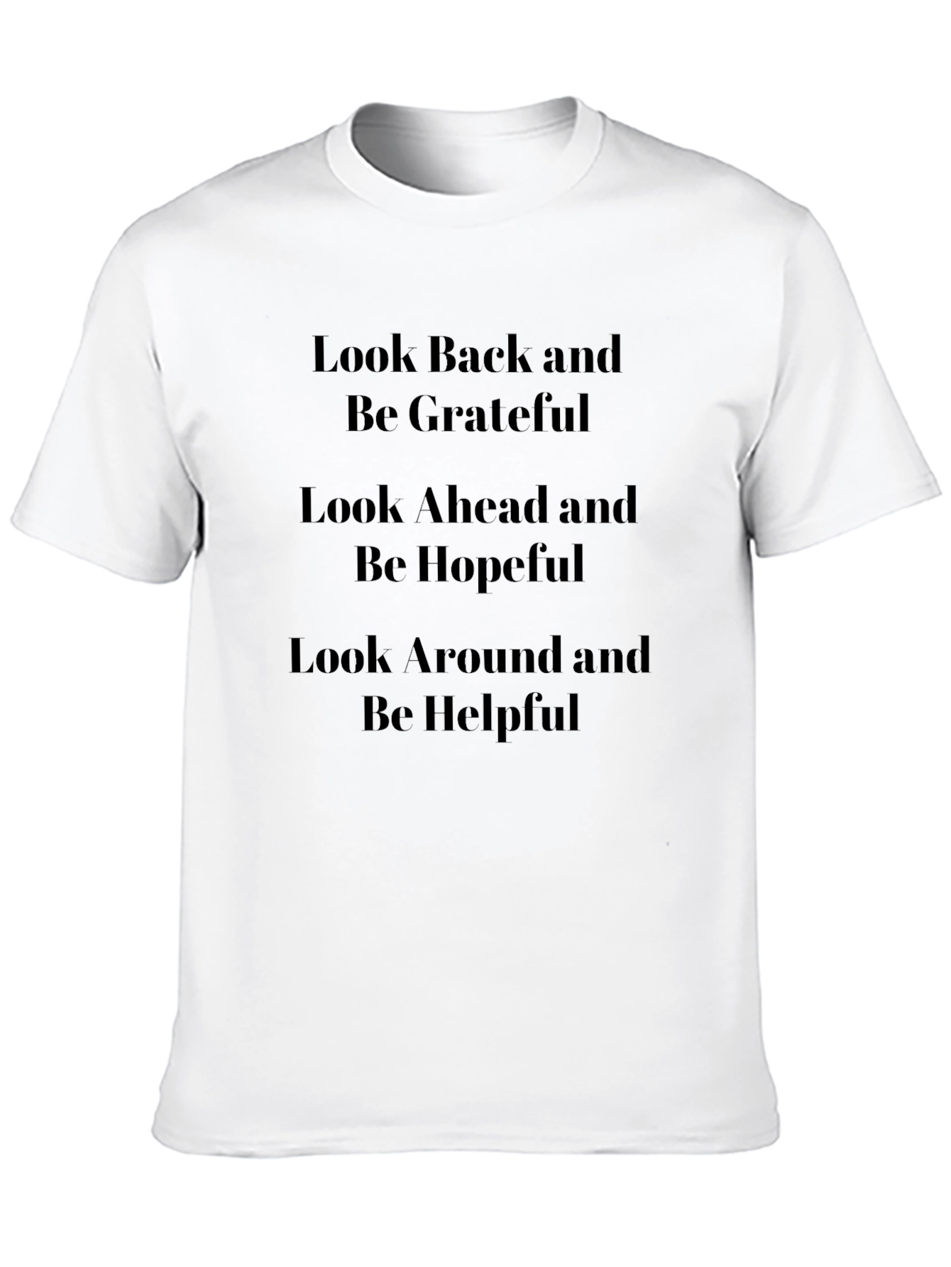 Black Grateful Hopeful Helpful Graphic Tee view 10