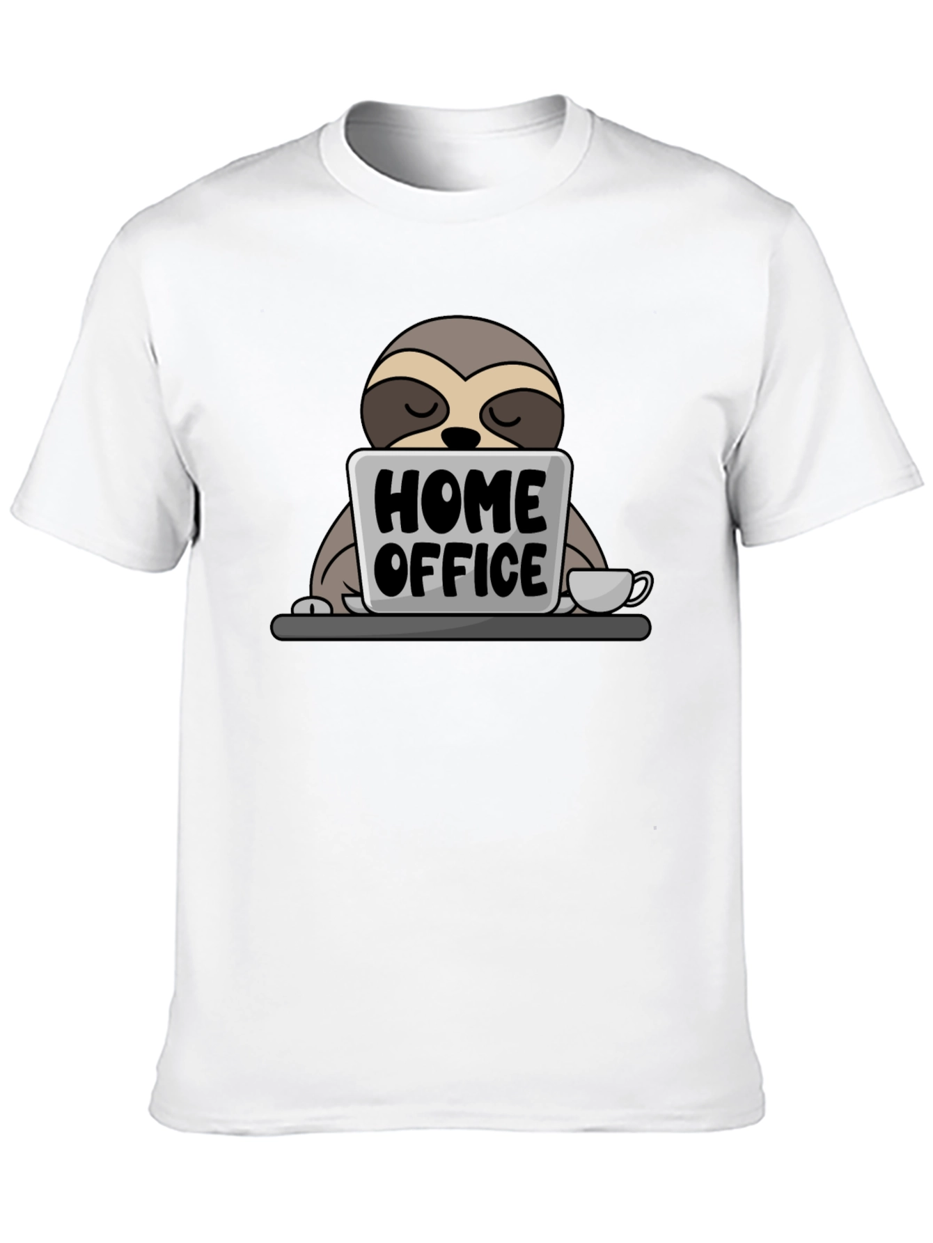 Black Home Office Sloth T-Shirt - Cute Work From Home Tee view 10