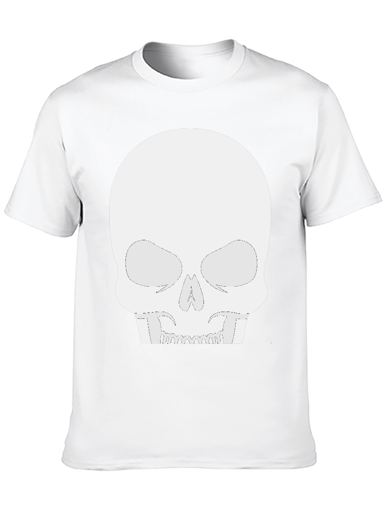 Black Skull Graphic Tee - Black Crew Neck T-Shirt view 10