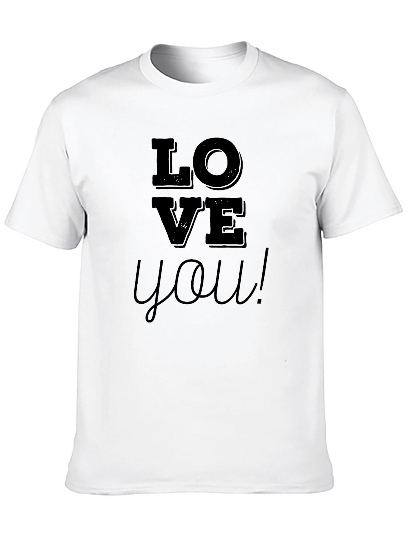 Black Love You Black Graphic T-Shirt view 10