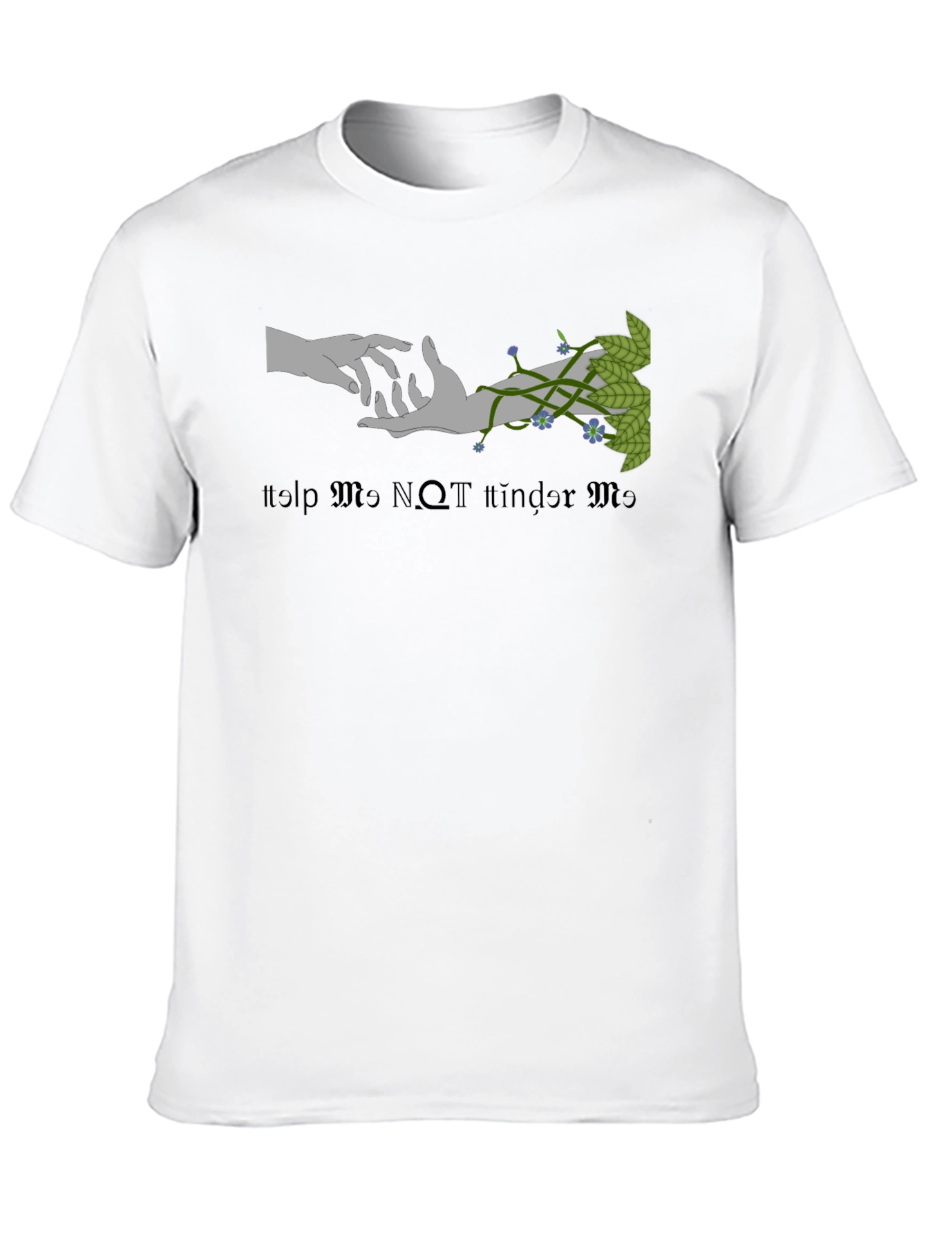 Black Help Me Not Tinder Me T-Shirt view 10