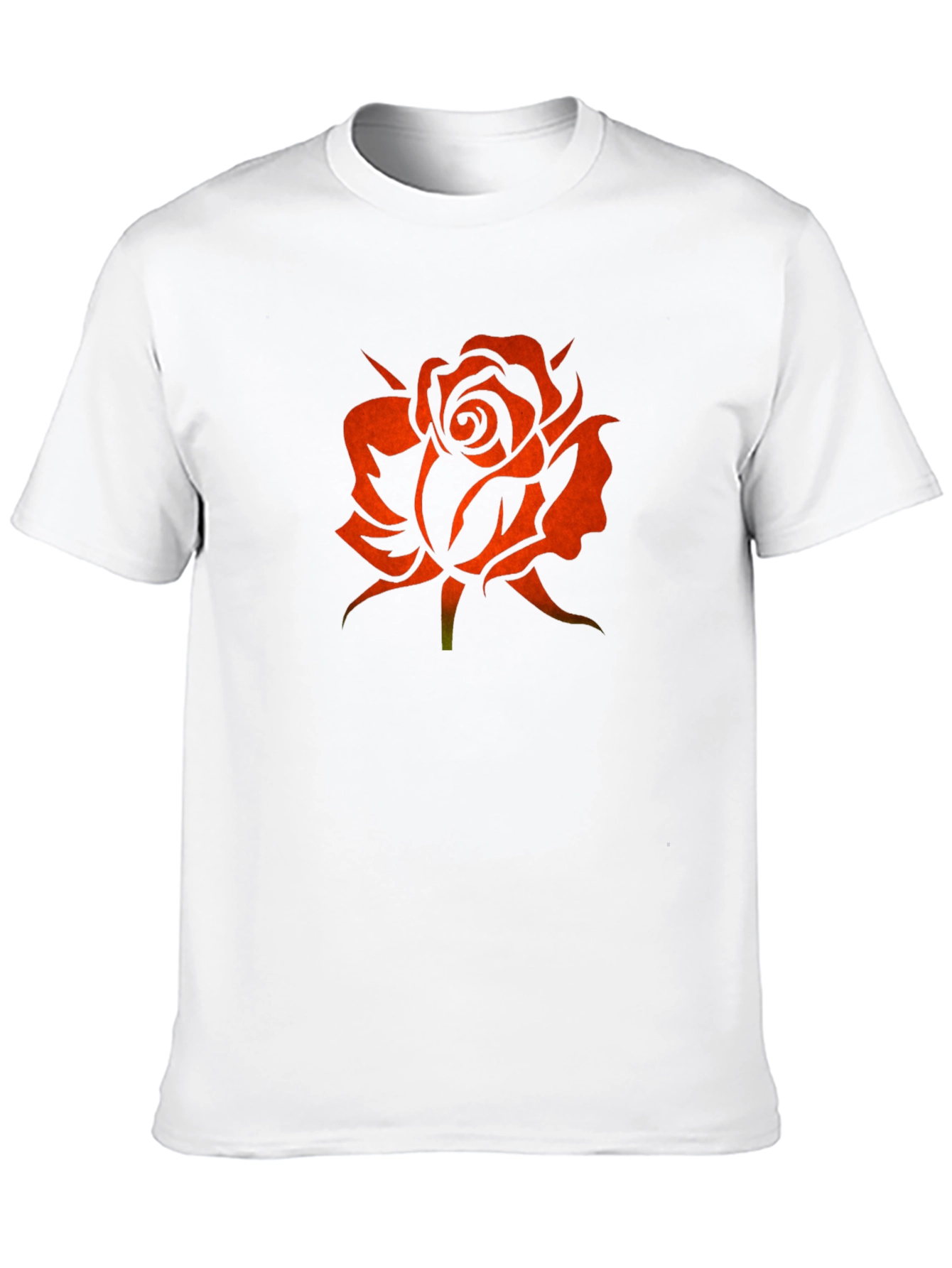 Black Rose Silhouette Graphic Black T-Shirt view 10