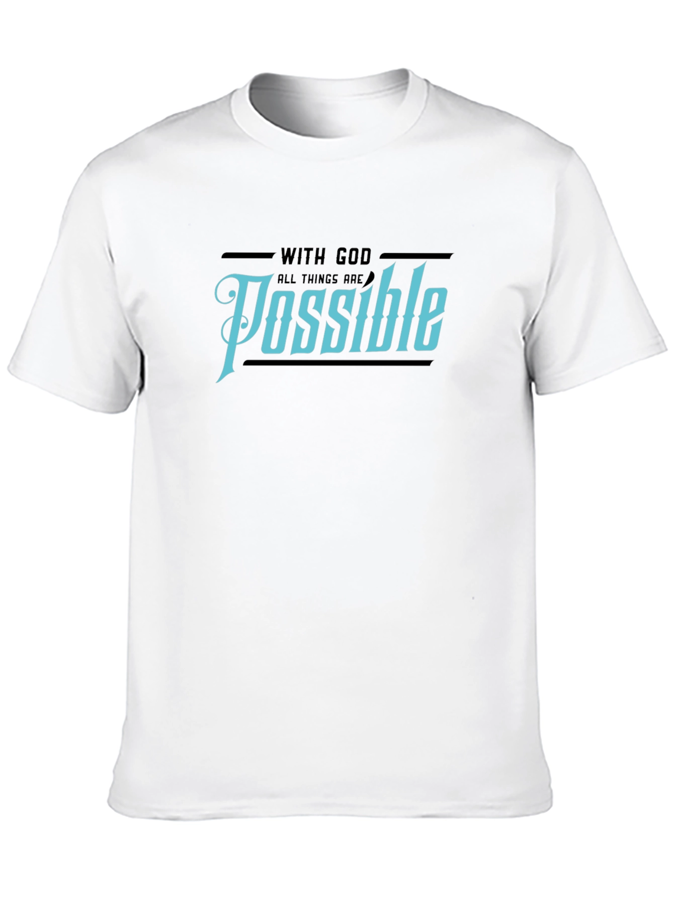Black With God All Things Are Possible Black T-Shirt view 10