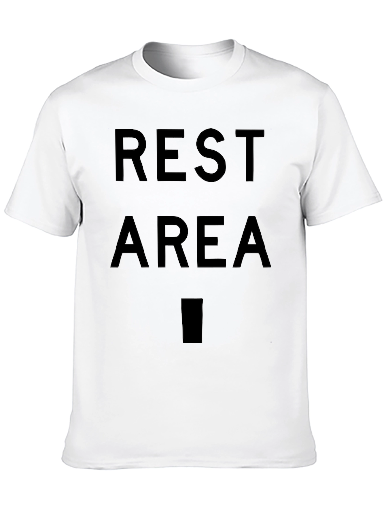 Black Rest Area Graphic T-Shirt - Novelty Tee view 10