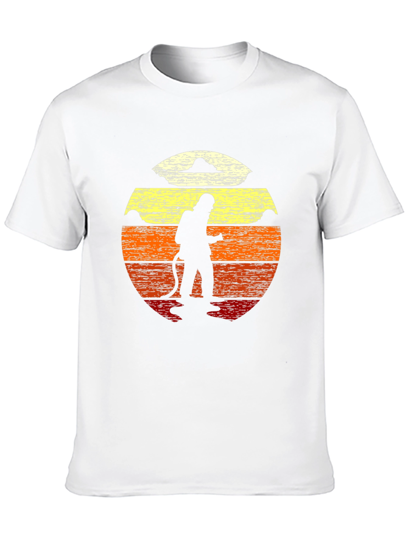 Black Firefighter Sunset Graphic Tee view 10