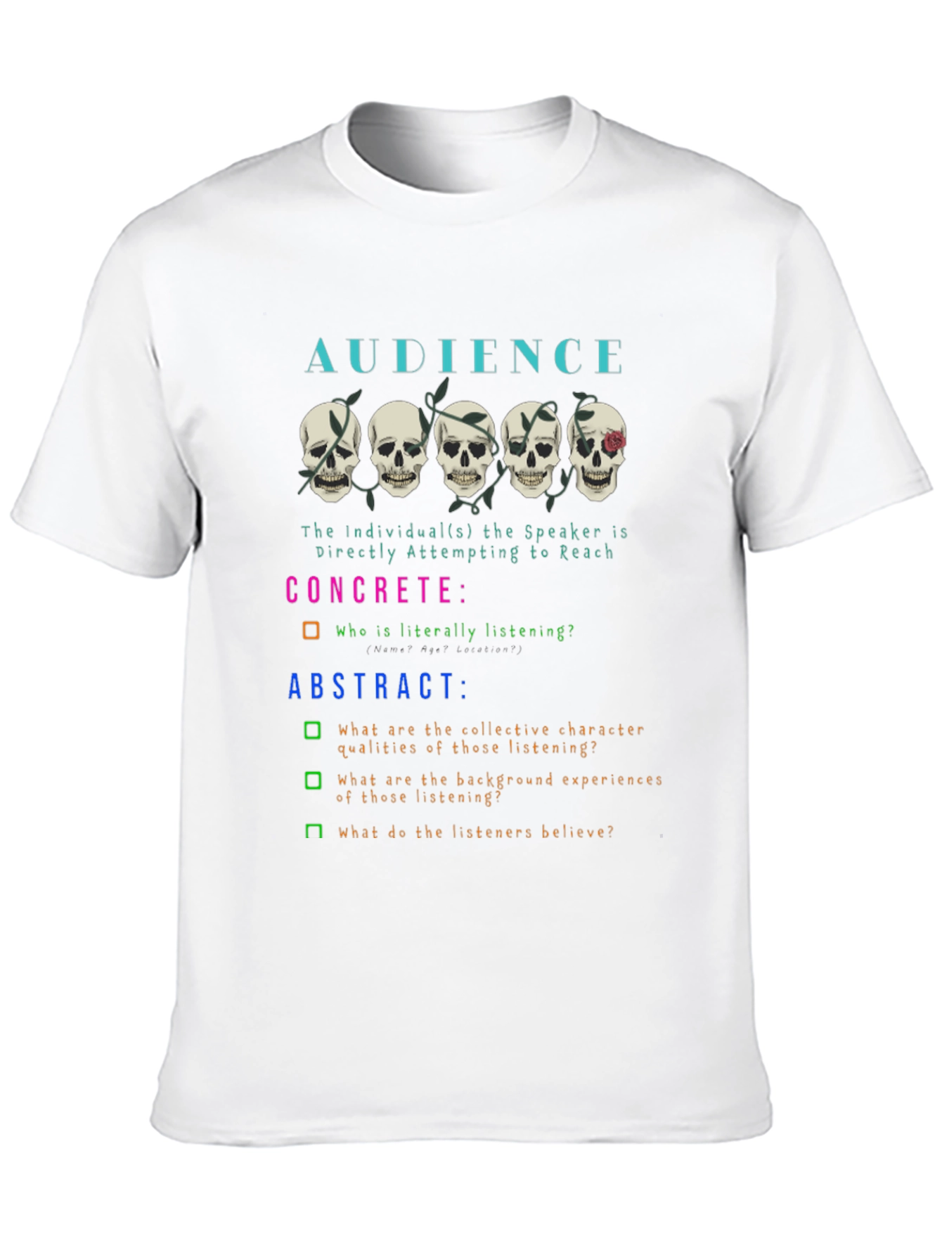 Black Audience Skull Graphic T-Shirt view 10