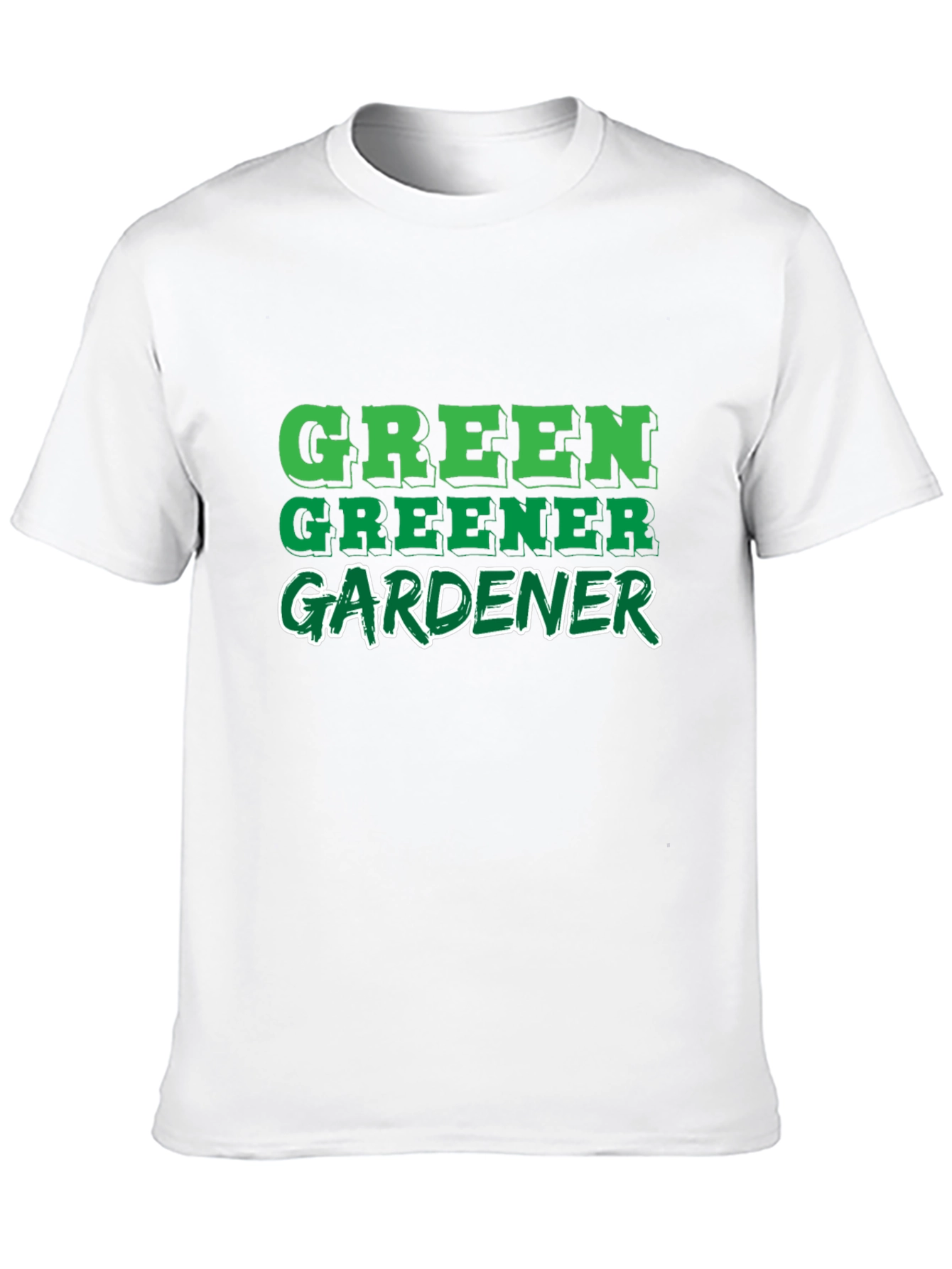 Black Green Greener Gardener Black T-Shirt view 10