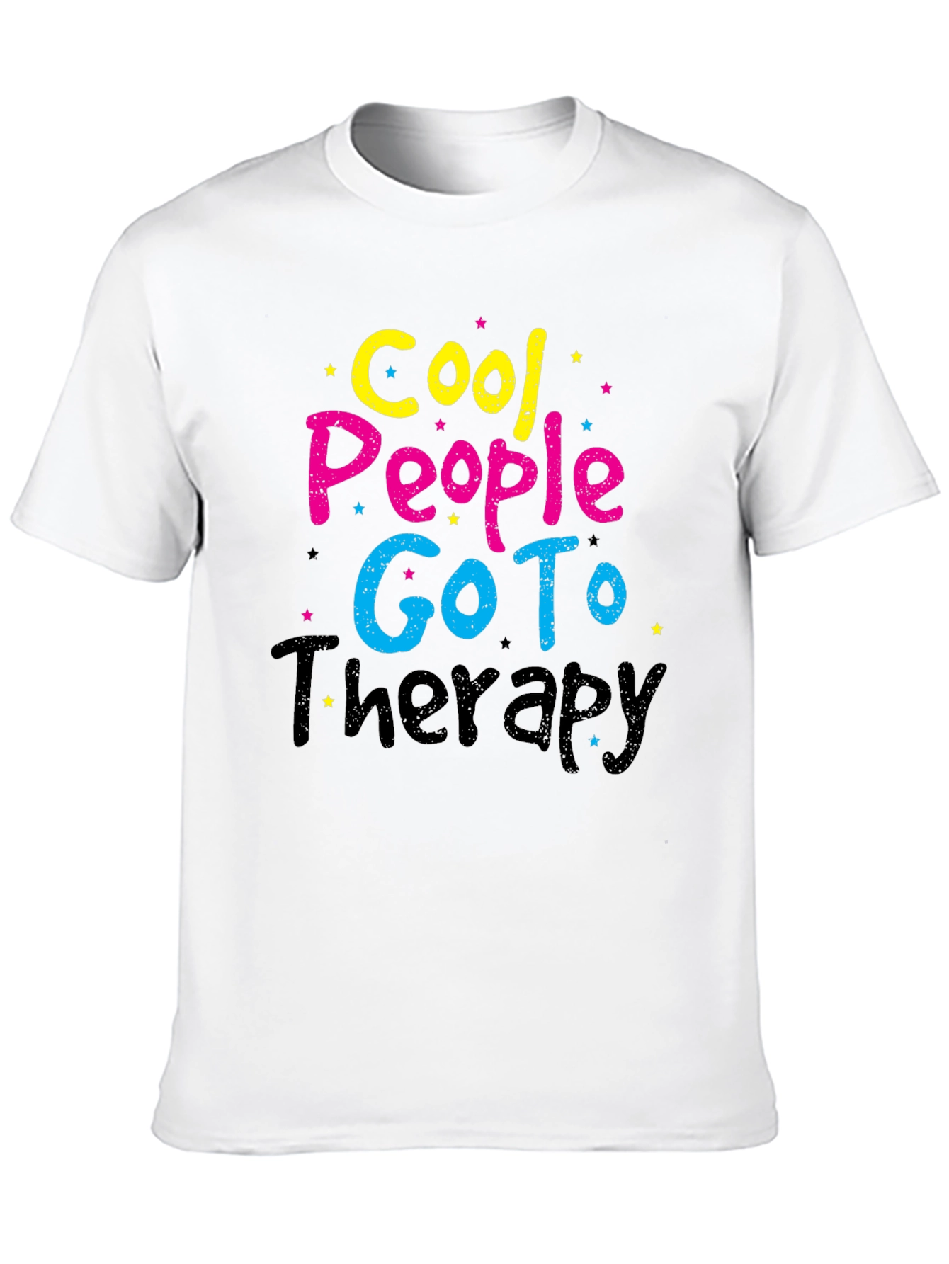 Black Cool People Go To Therapy Black T-Shirt view 10
