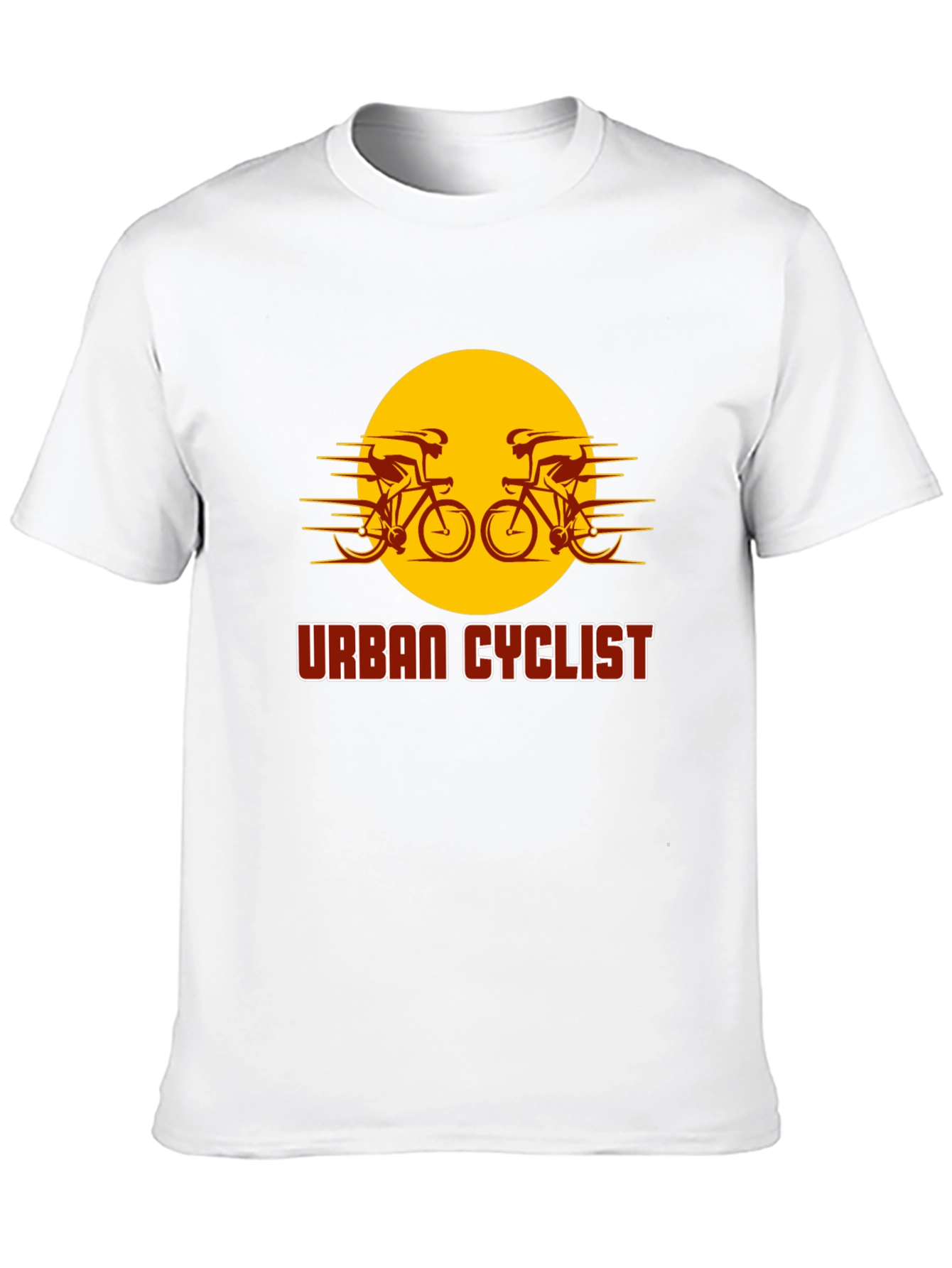 Black Urban Cyclist Graphic T-Shirt - Black Cotton Tee view 10