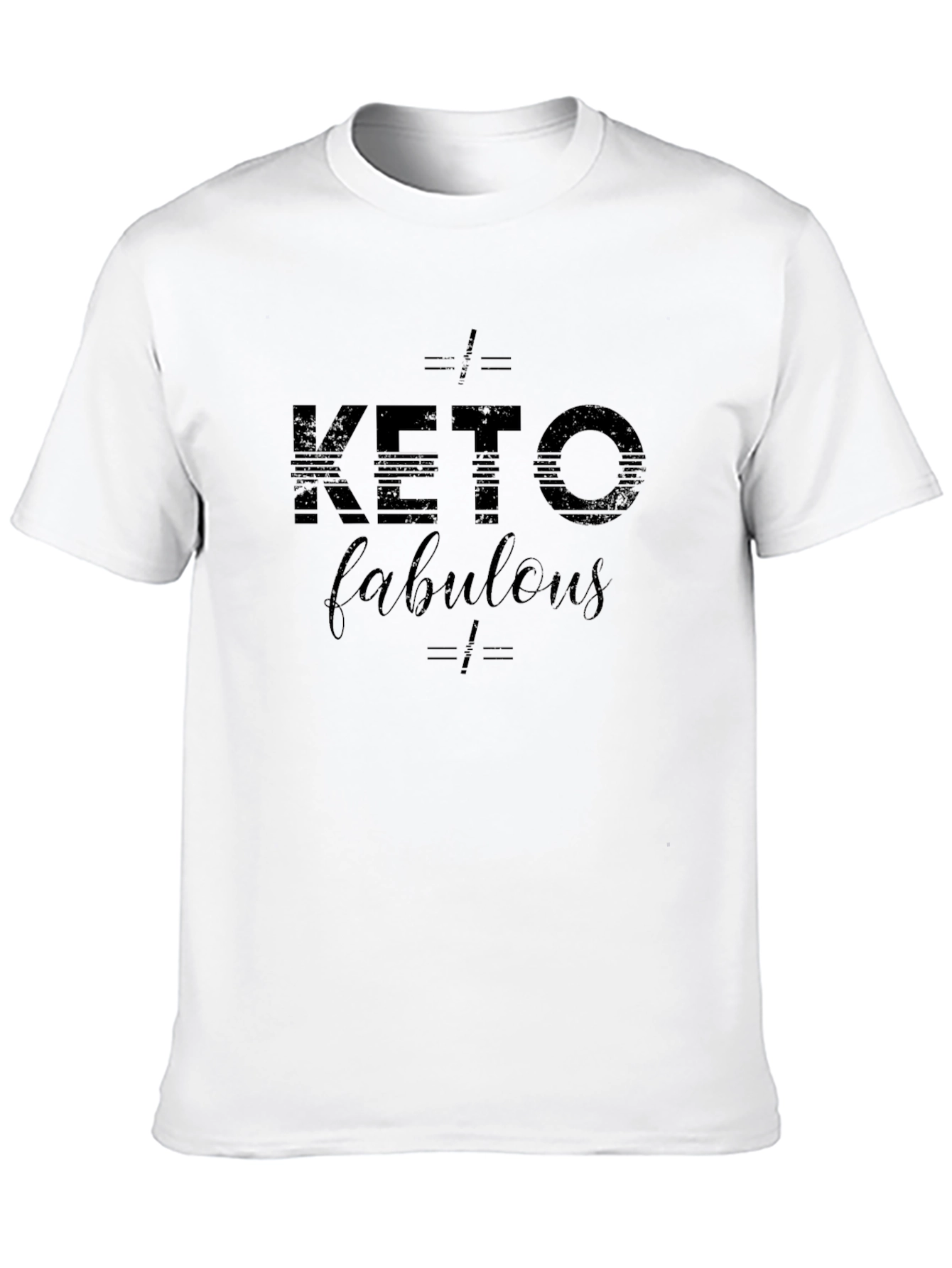 Black Keto Fabulous Graphic Tee - Unisex Black T-Shirt view 10