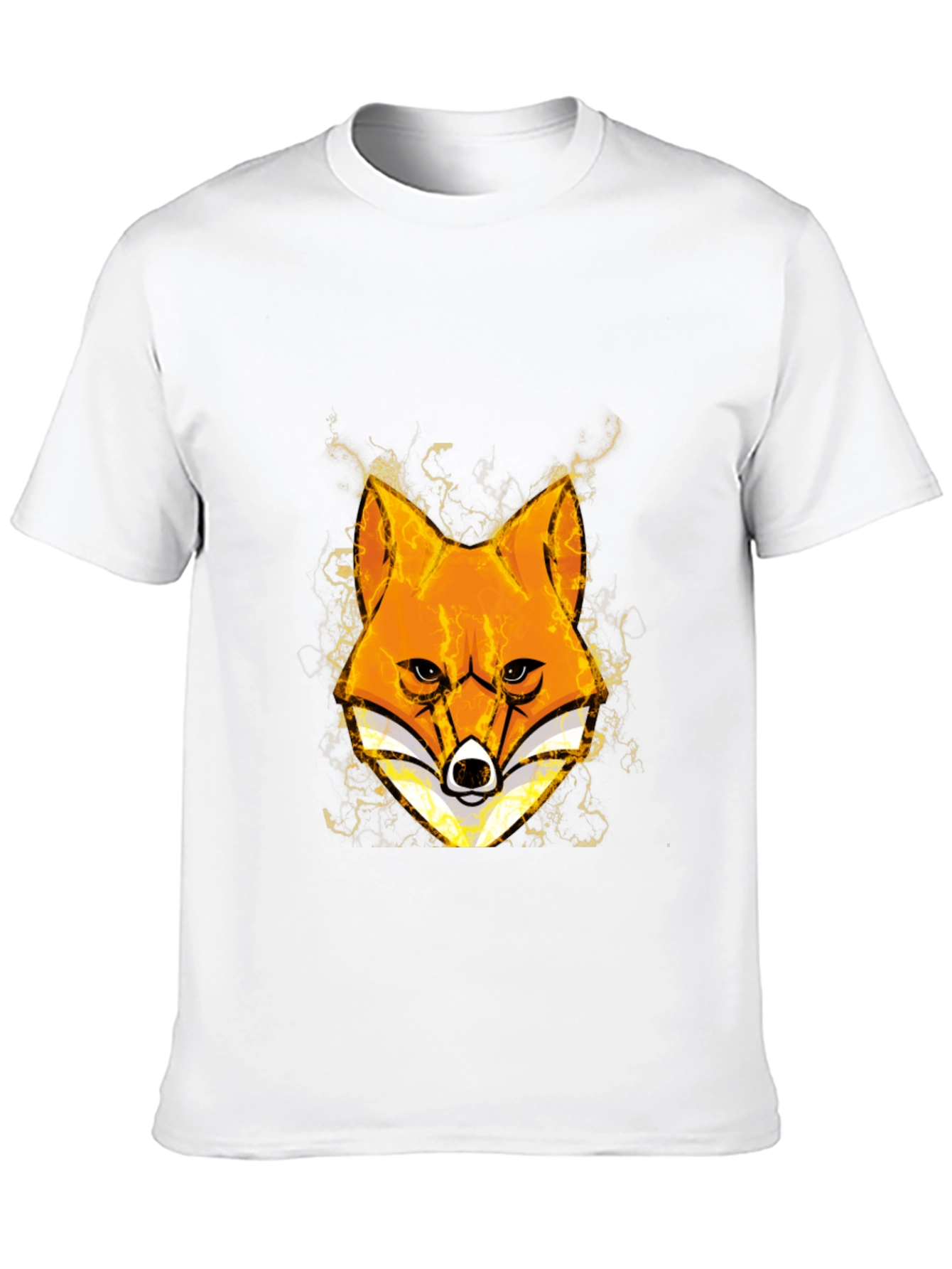 Black Fox Head Graphic Black T-Shirt view 10