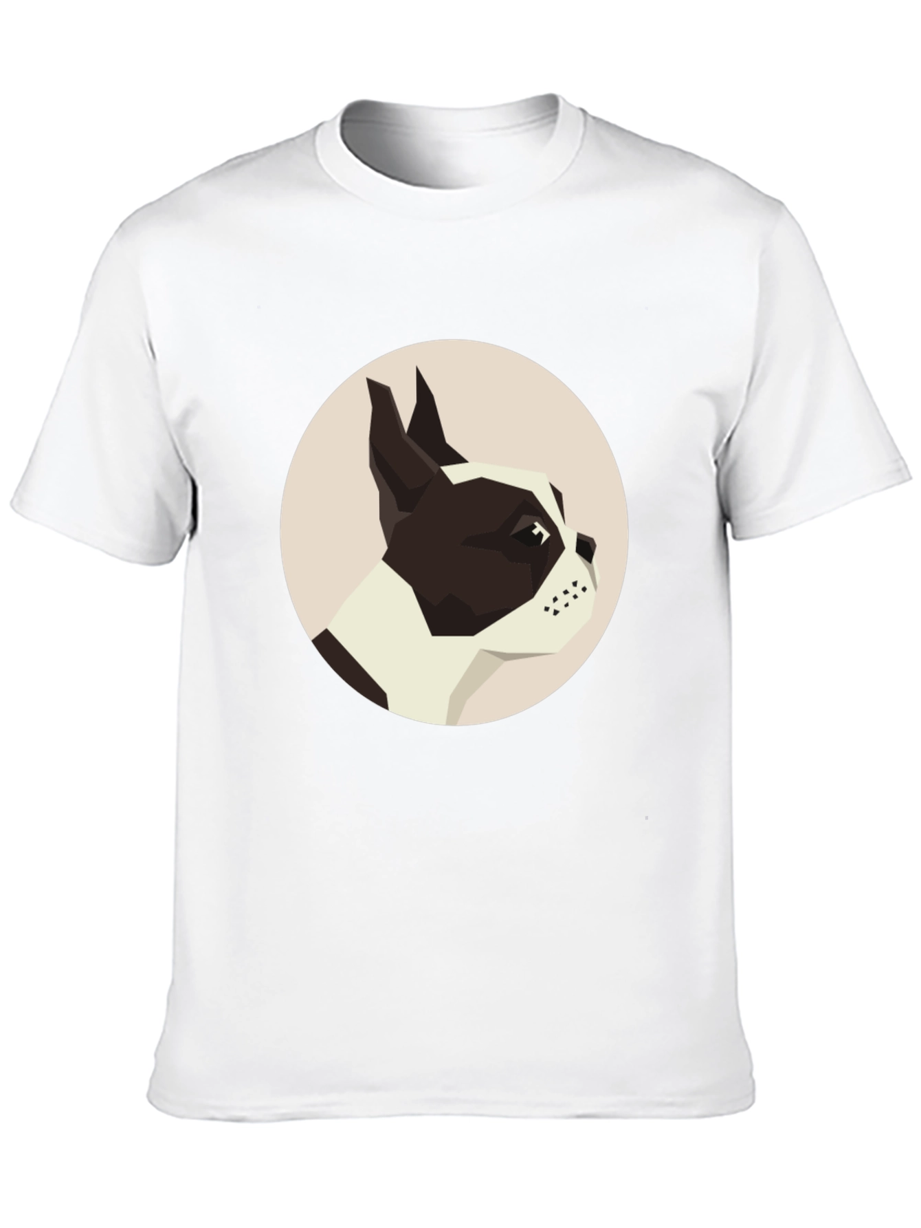 Black Geometric Dog Graphic Tee - Modern Canine Design view 10