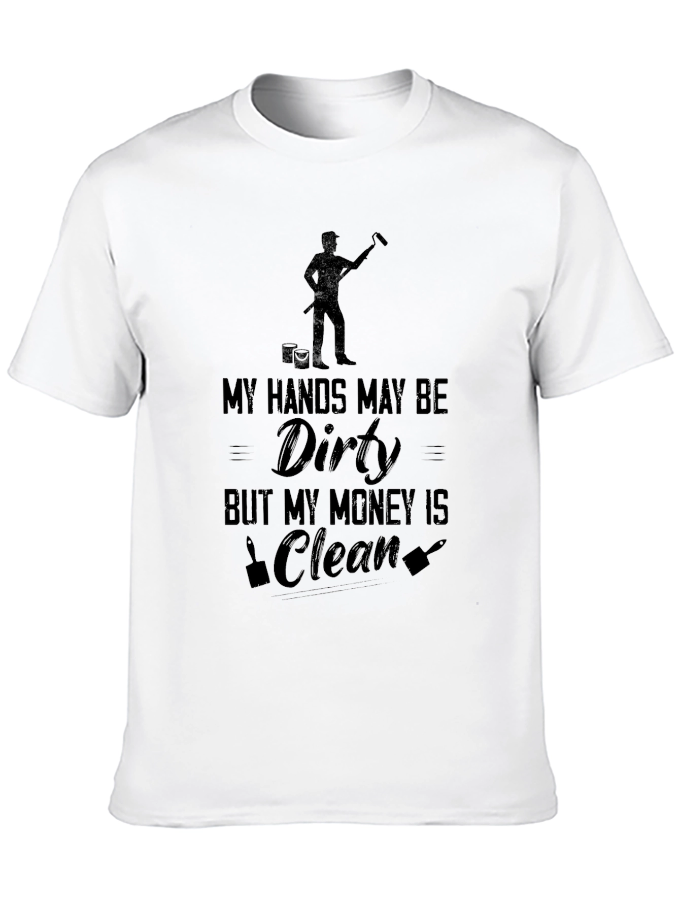 Black Painter's Pride: 'Dirty Hands, Clean Money' T-Shirt view 10