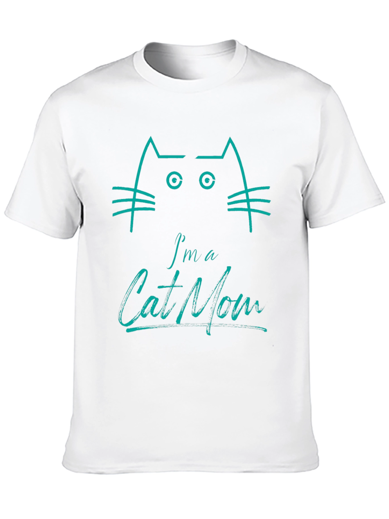 Black I'm a Cat Mom Graphic Tee - Unisex Black T-Shirt view 10