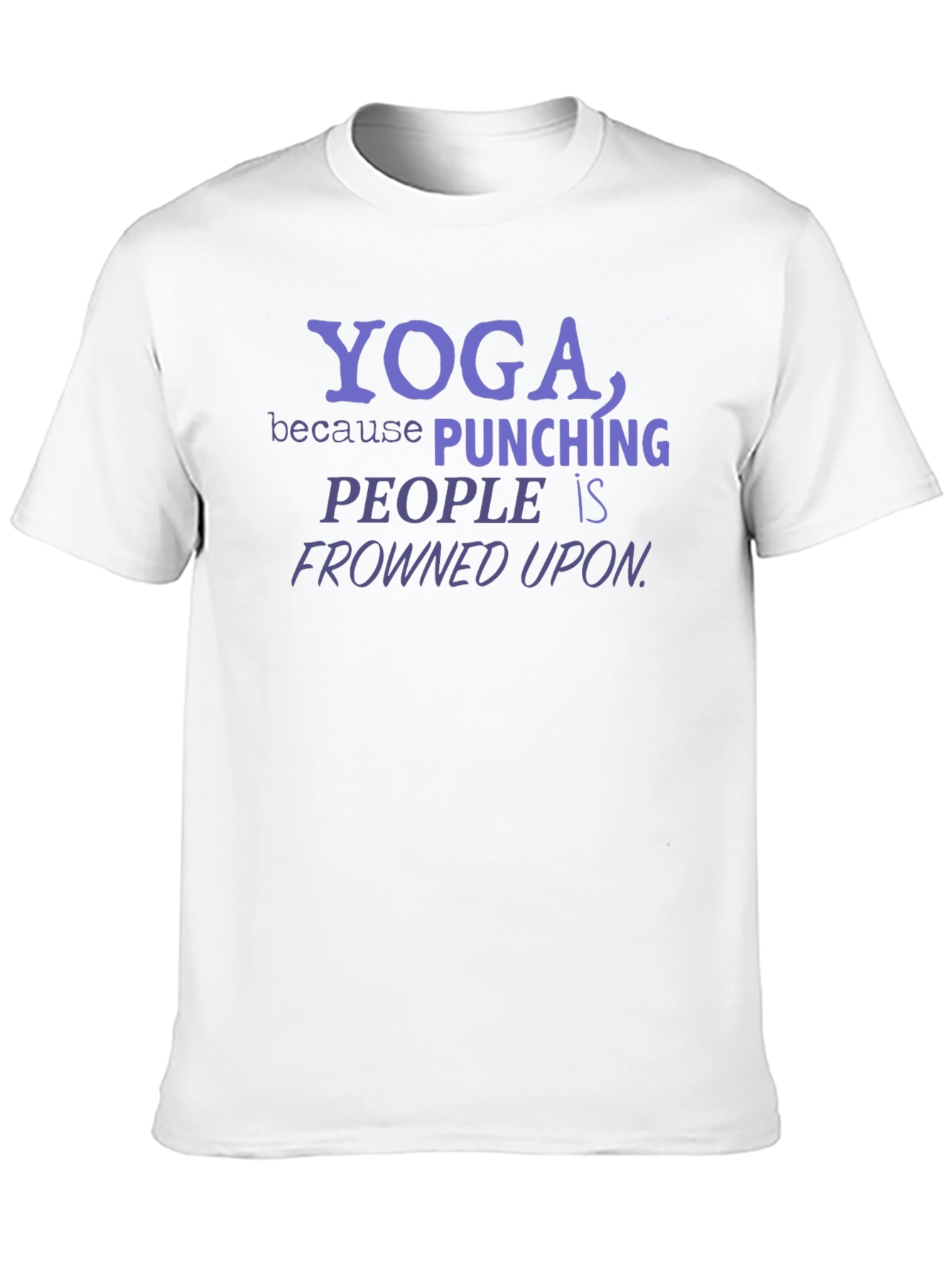 Black Yoga Punching People Funny T-Shirt view 10