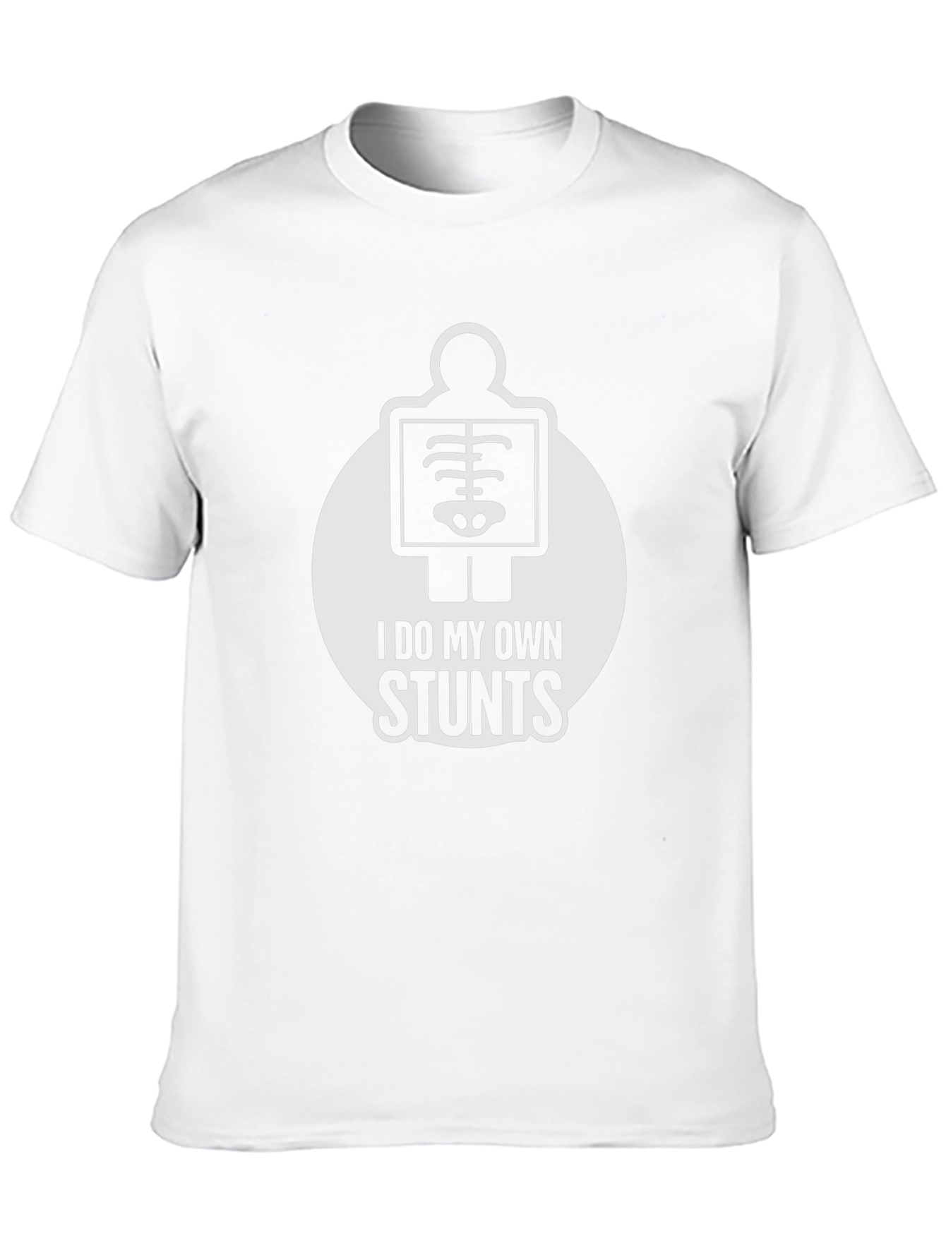 Black I Do My Own Stunts T-Shirt - Novelty X-Ray Design view 10