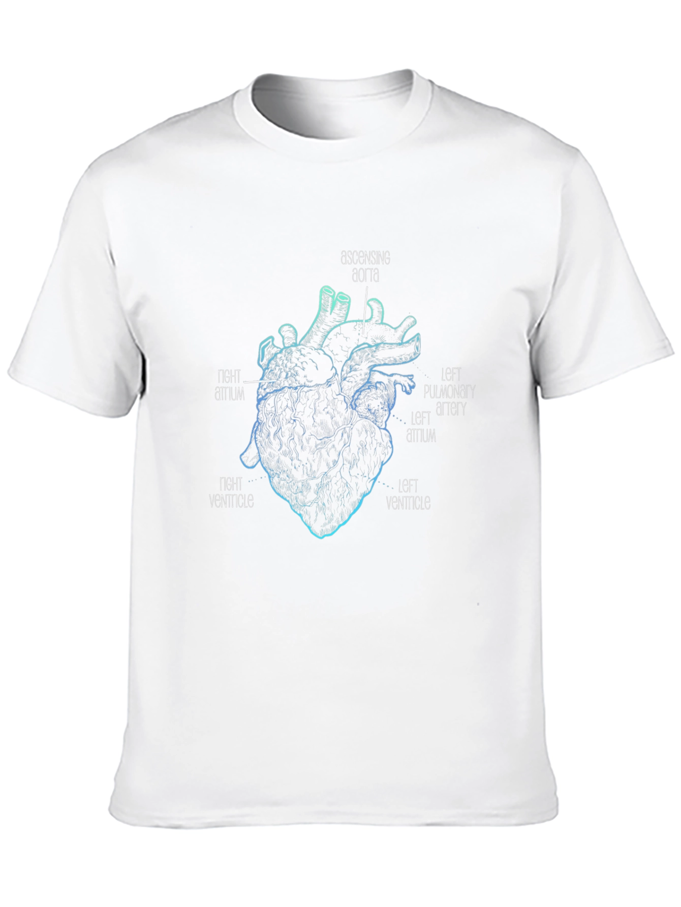 Black Anatomical Heart Graphic Black T-Shirt view 10