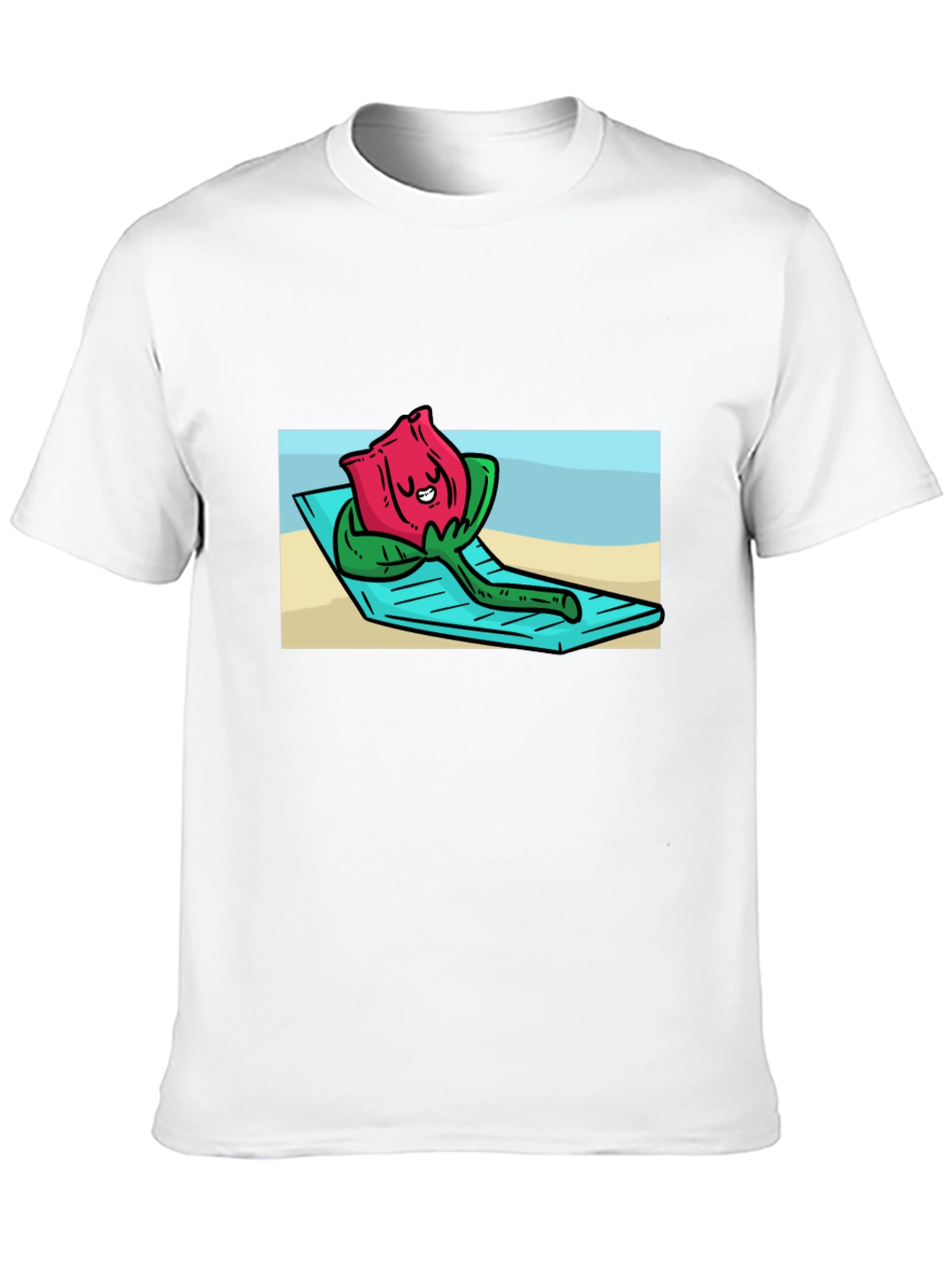 Black Relaxing Rose Graphic Black T-Shirt view 10