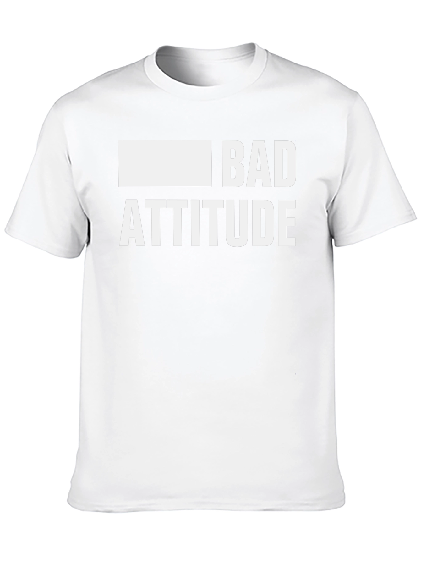 Black Bad Attitude Graphic Tee - Bold Statement T-Shirt view 10