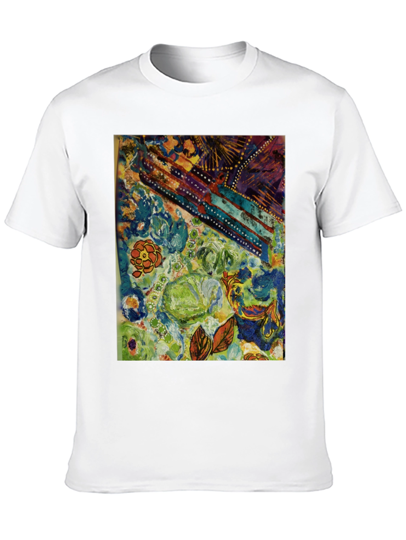 Black Abstract Floral T-Shirt - Artistic Expression view 10