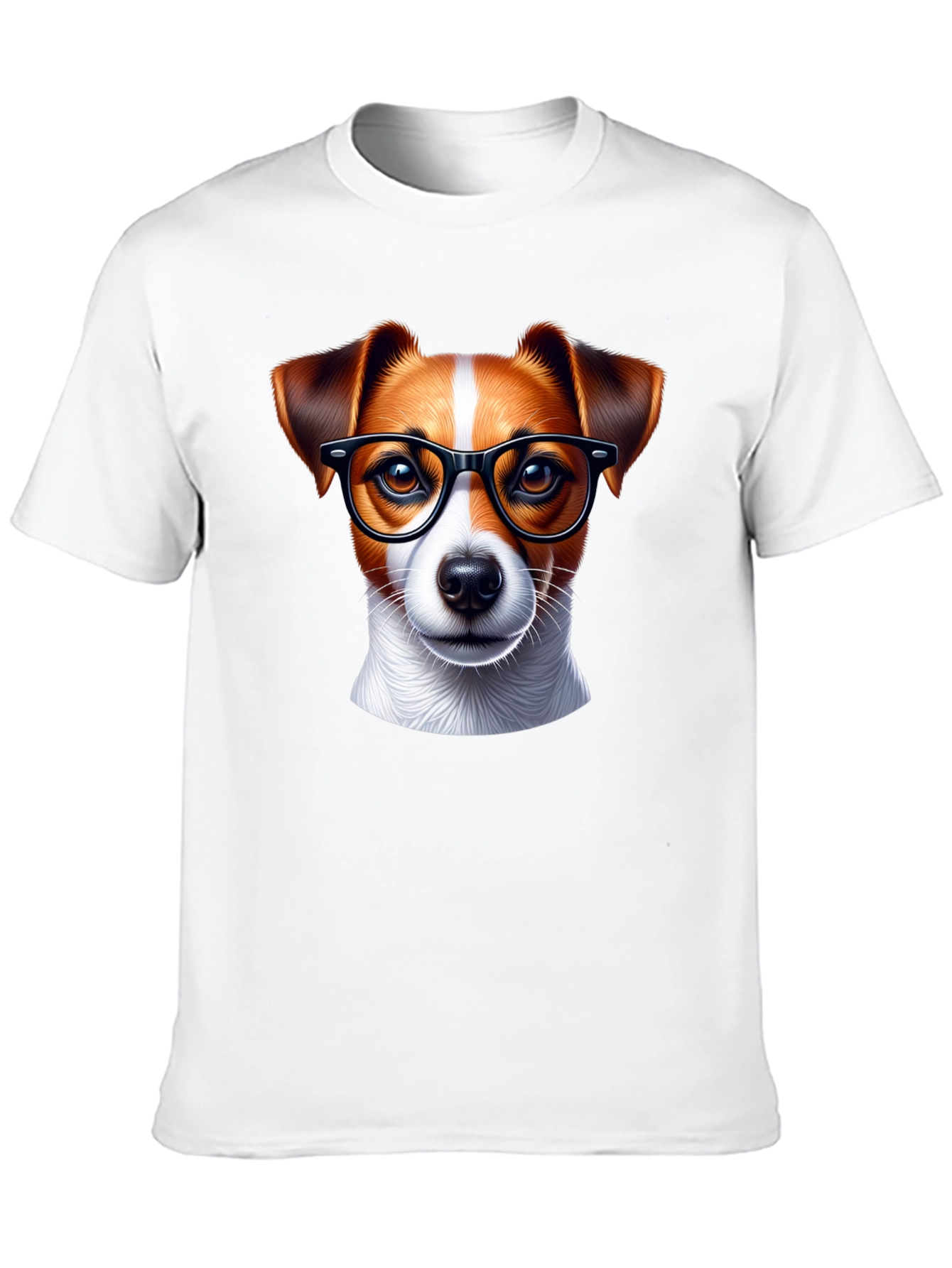 Black Dog with Glasses T-Shirt - Black view 10