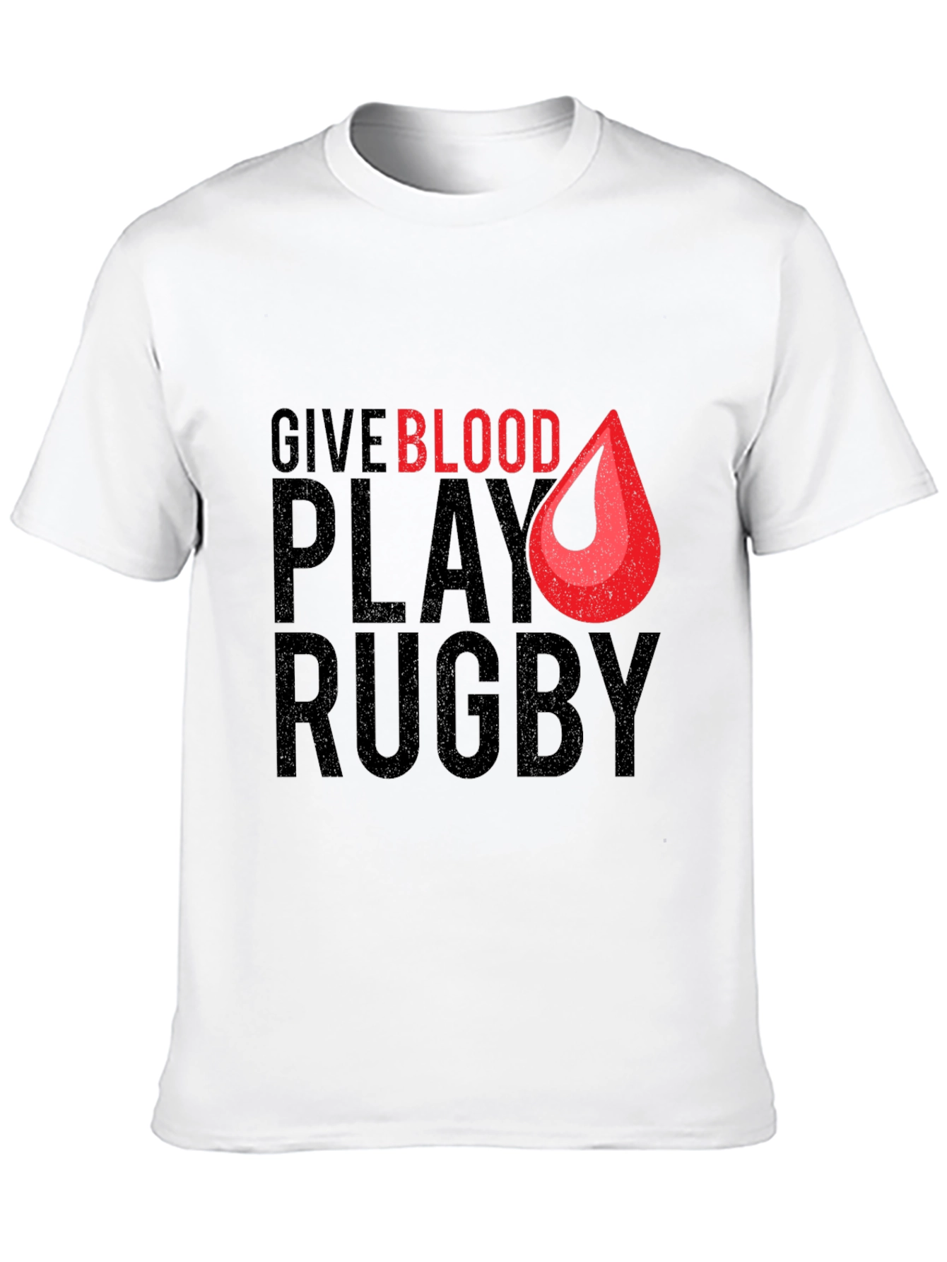 Give Blood Play Rugby Graphic T-Shirt - 10