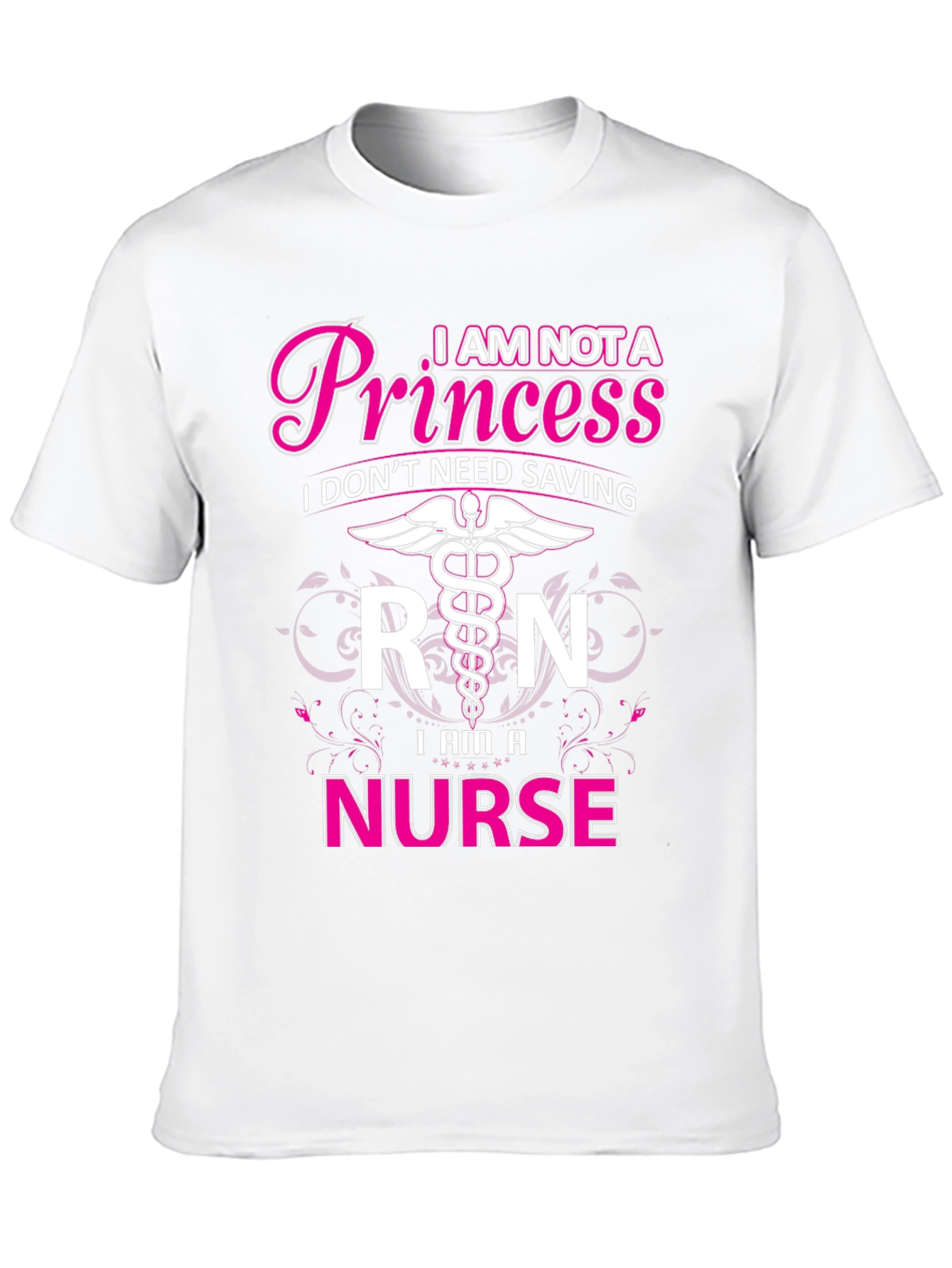 Black I Am Not A Princess Nurse T-Shirt view 10