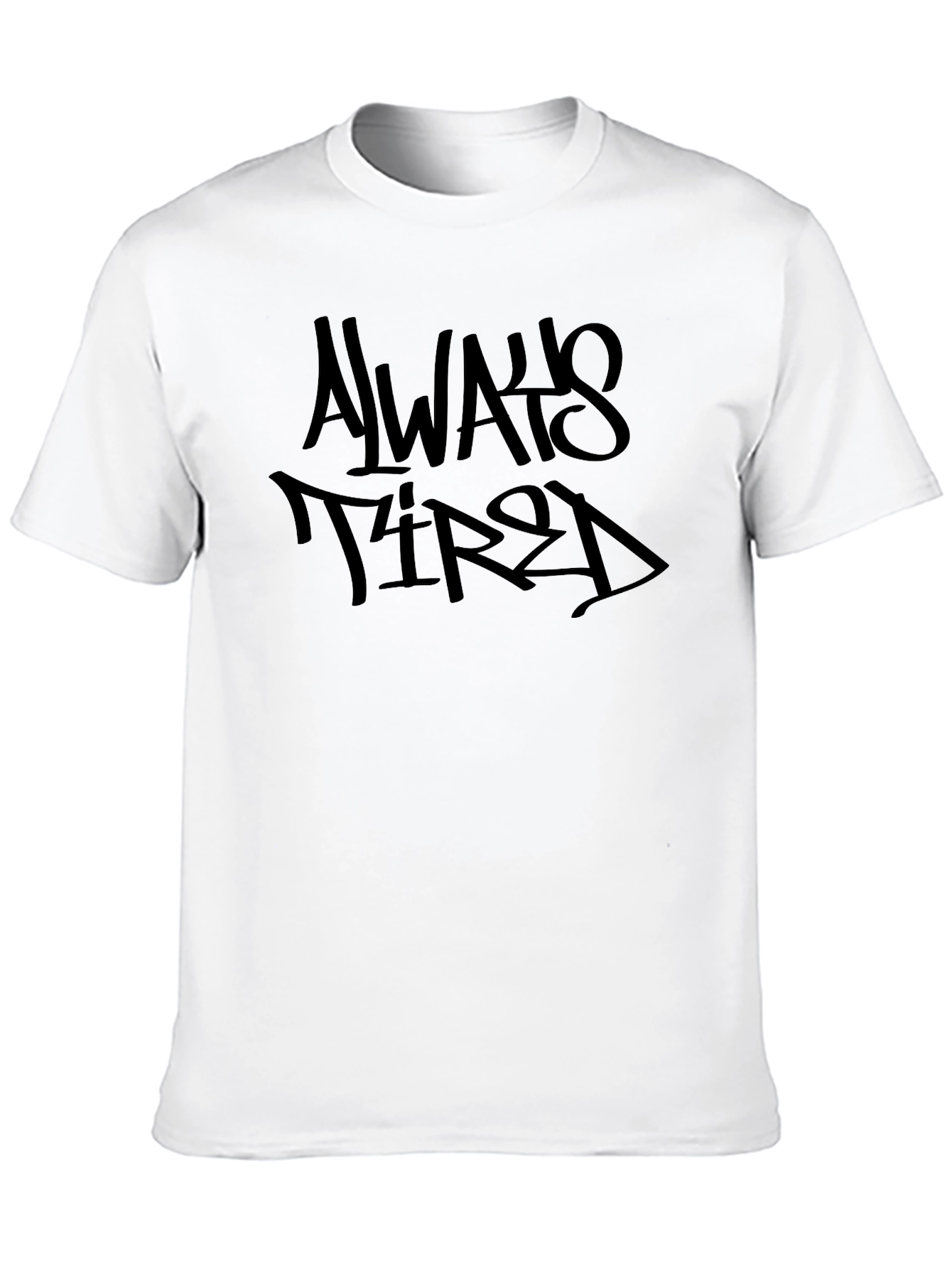 Black Always Tired Black Graphic Tee - Casual Comfort view 10