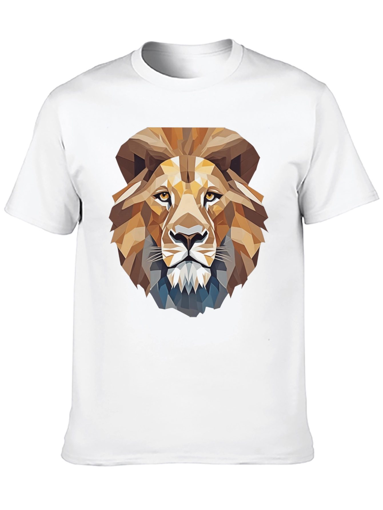 Black Geometric Lion Graphic T-Shirt view 10