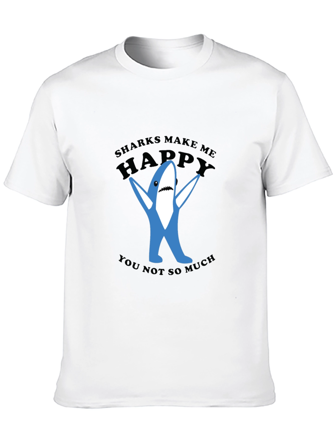 Black Sharks Make Me Happy T-Shirt view 10