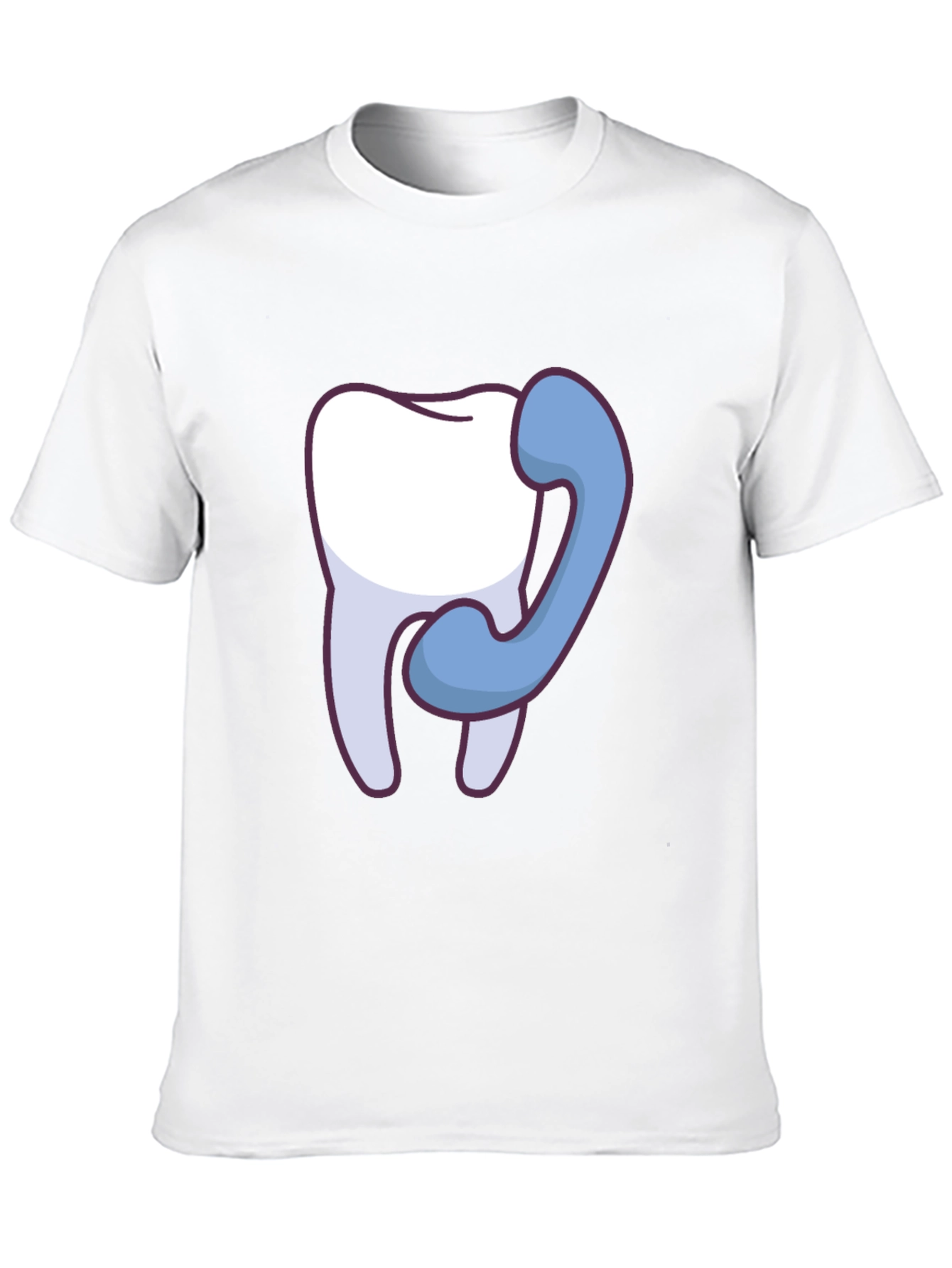Black Dental Humor T-Shirt - Tooth Phone Call view 10