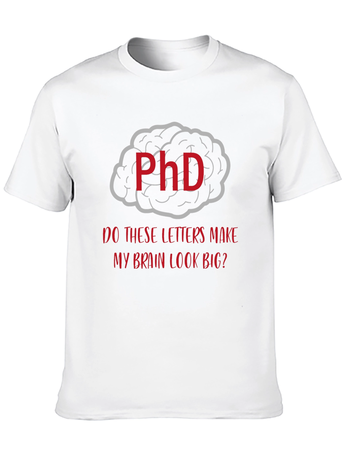 Black PhD Brain Graphic T-Shirt - Funny Academic Tee view 10