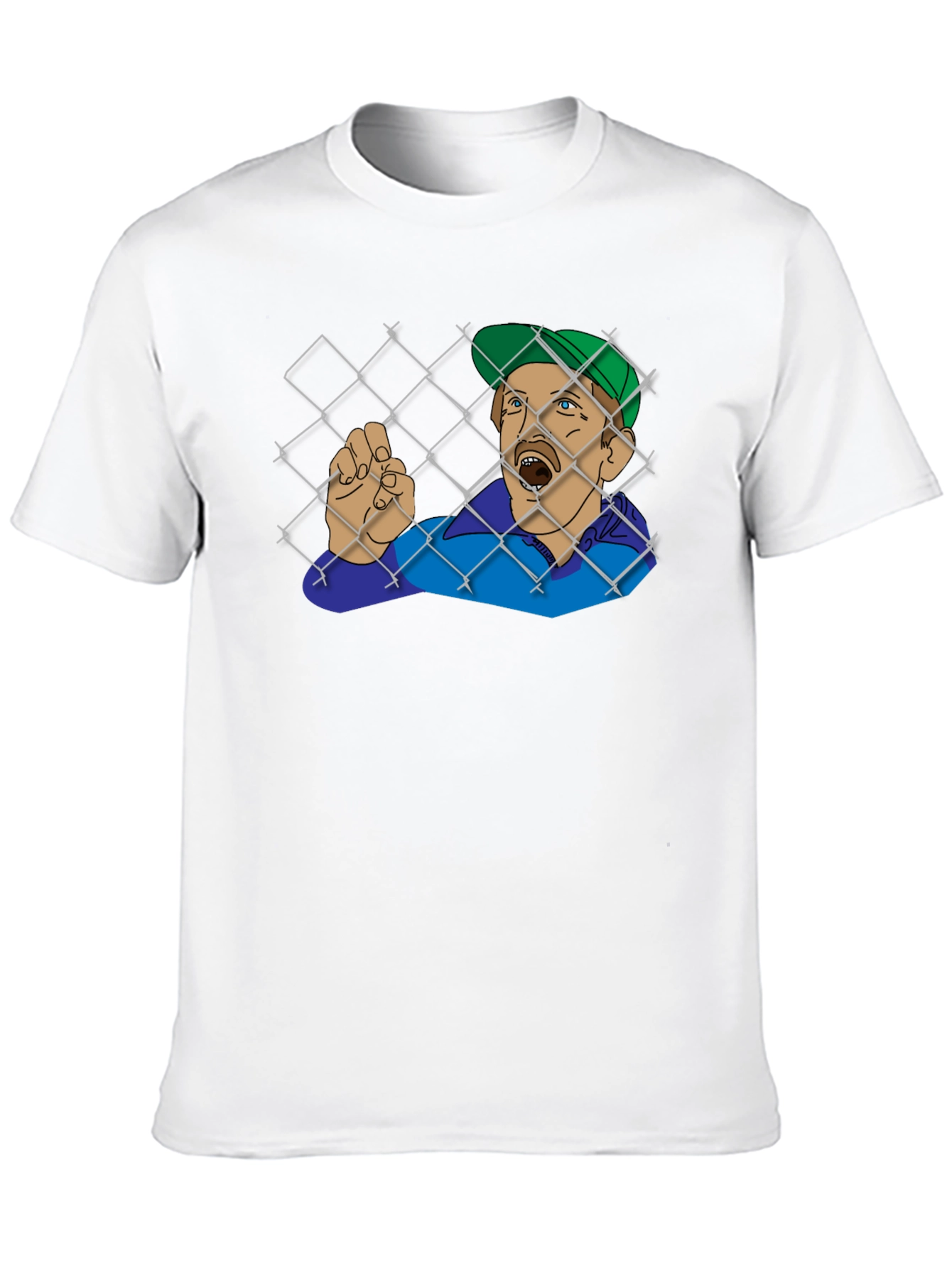 Black Funny Trapped Man Graphic Tee - Black T-Shirt view 10