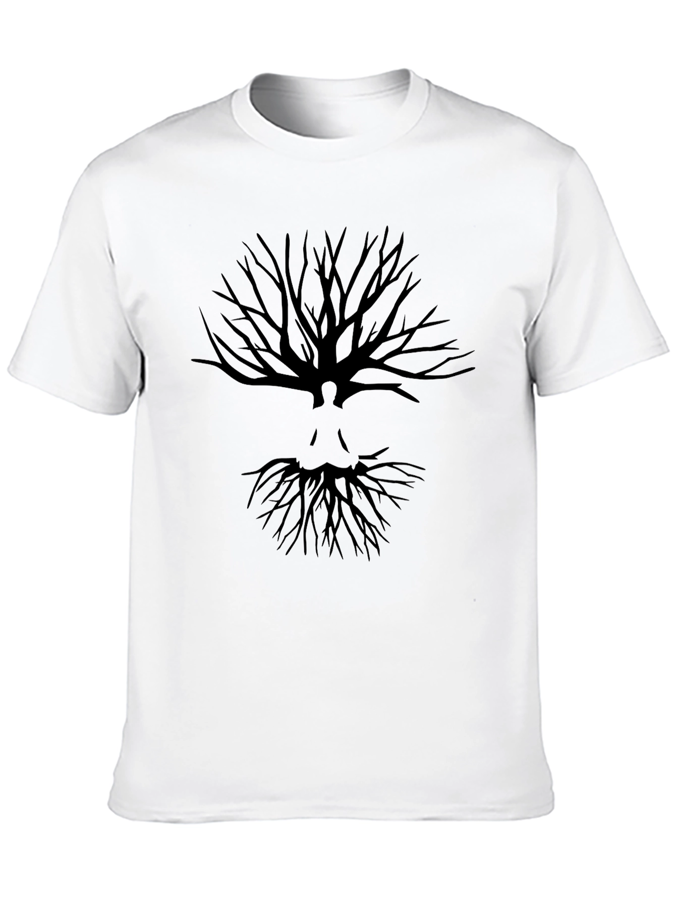 Black Tree of Life Silhouette Men's Graphic Tee view 10