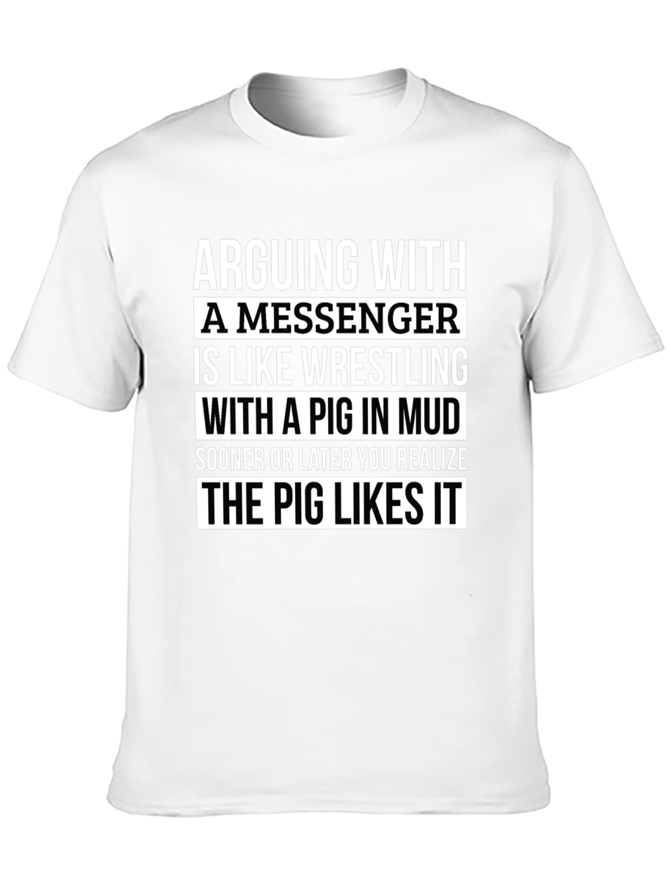 Black Arguing With a Messenger Graphic Tee view 10