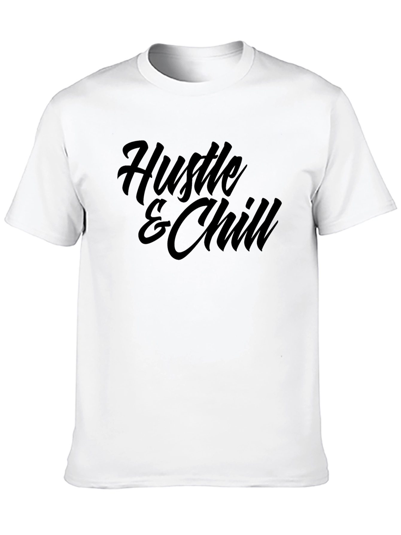 Black Hustle & Chill Graphic T-Shirt - Soft Comfort view 10