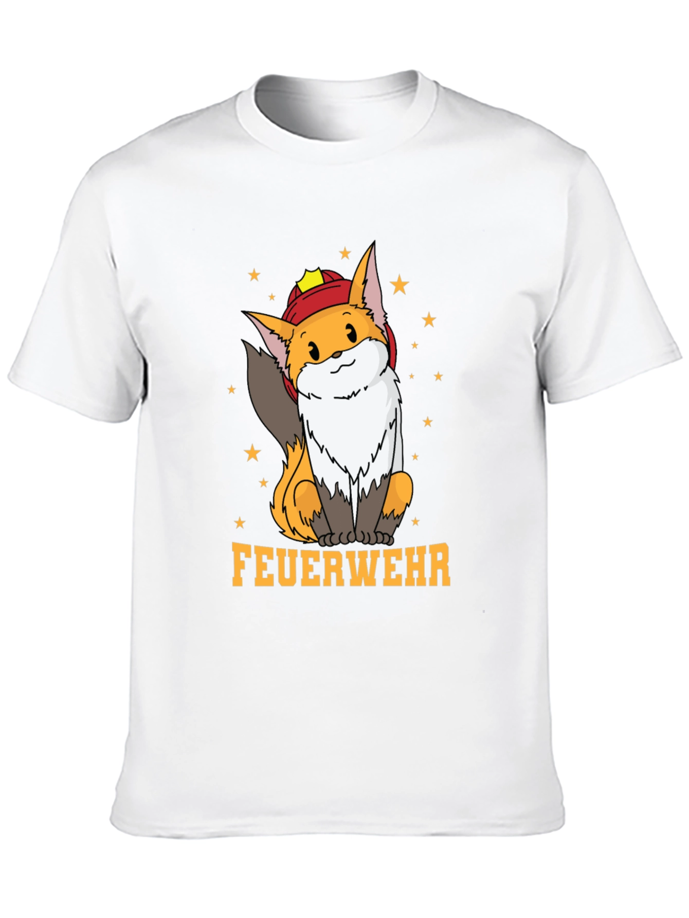 Black Fox Firefighter T-Shirt - Cute Cartoon Design view 10