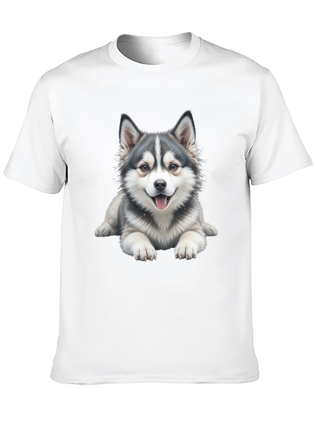Black Cute Dog Graphic Tee - Black Cotton Blend view 10